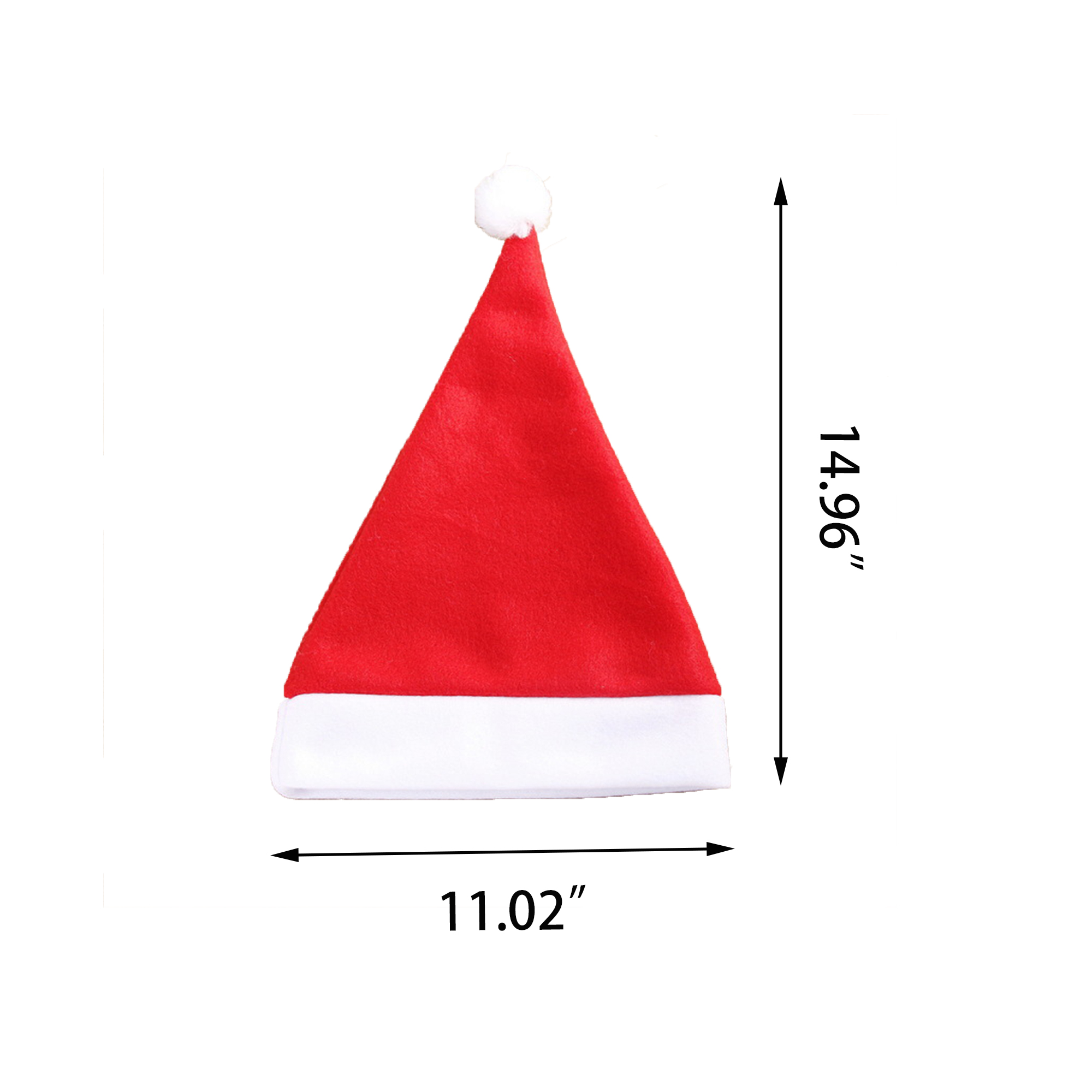 MOQ:10pcs Custom Non Woven Santa Hat 2