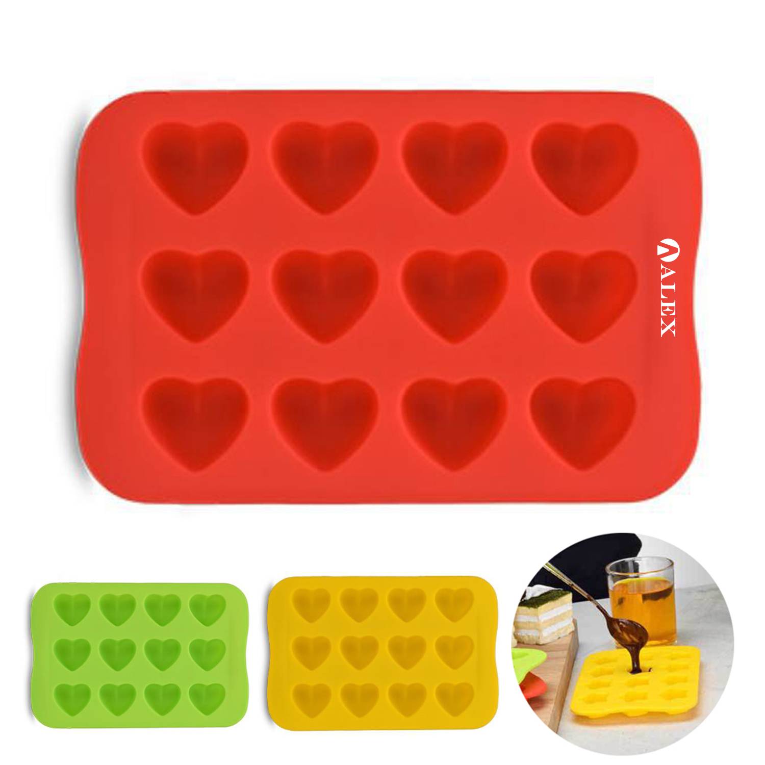 Silicone Fondant Mold Cake Chocolate Bake Mould Heart 2
