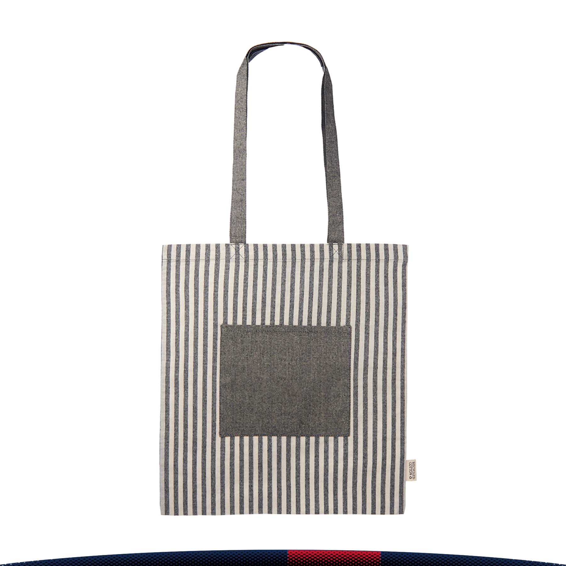Gomoc Striped Tote Bags, custom tote bag with logo imprint 2