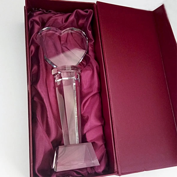 Optical Crystal Heart Shaped Tower Award 2