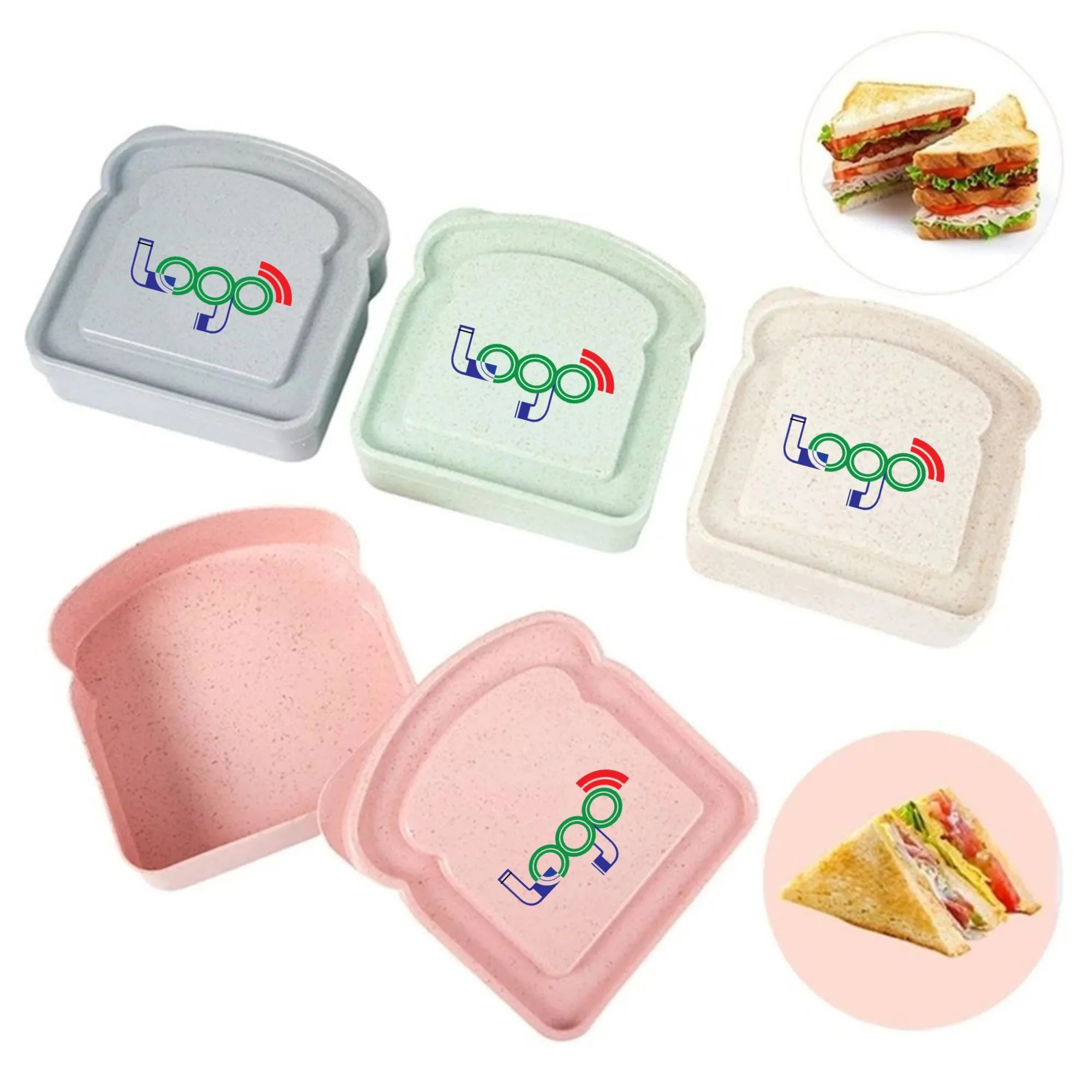 Sandwich Containers Lunch Boxes BPA Free for Kids Adults 3