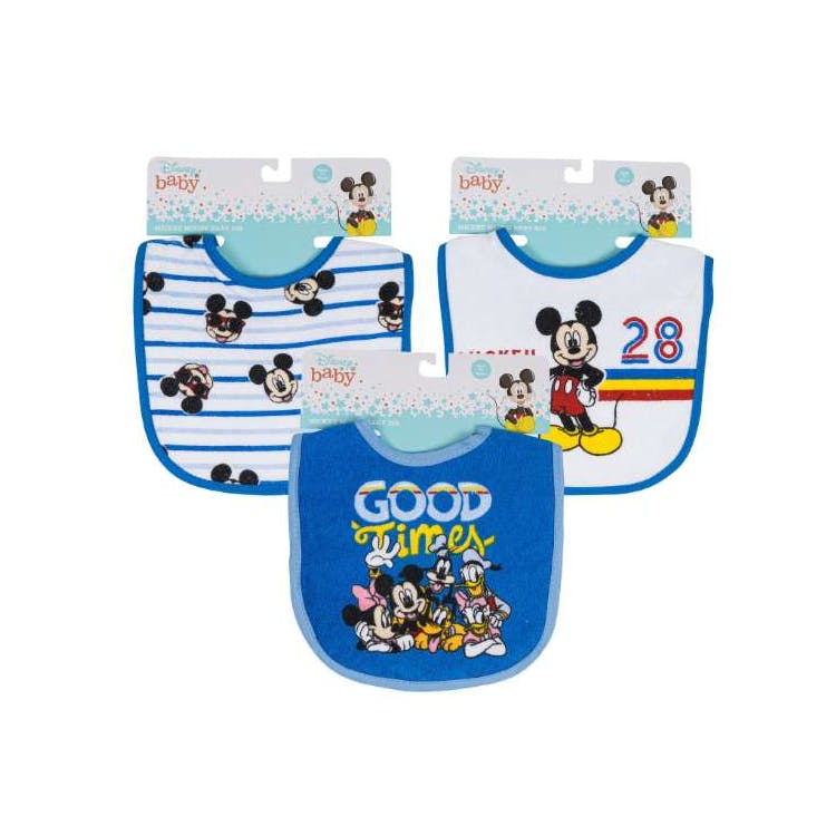 Disney Mickey Mouse Bibs - 3 Assorted 1