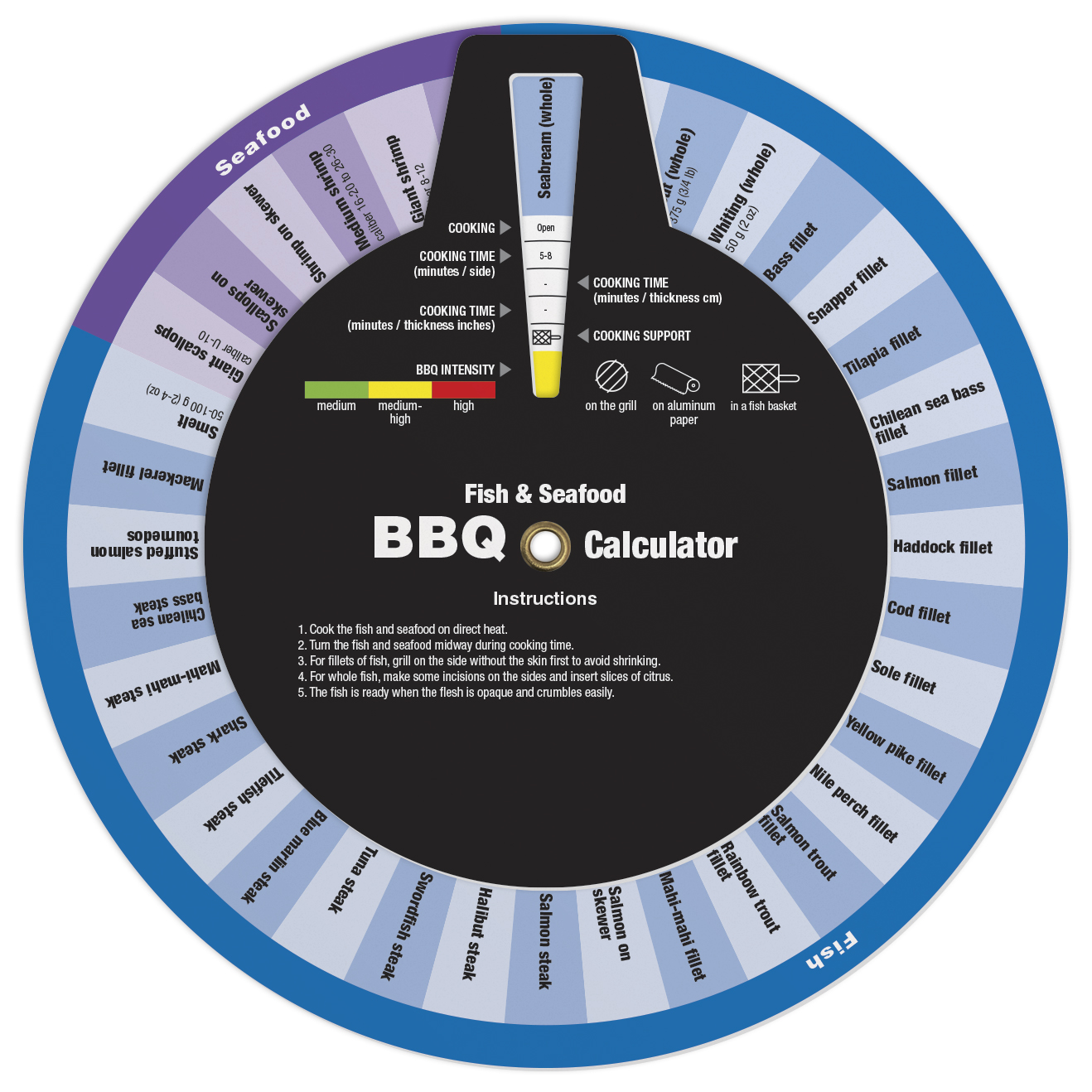 3 Wheel Barbecue Cooking Calculator (English Model), Full Colour 3