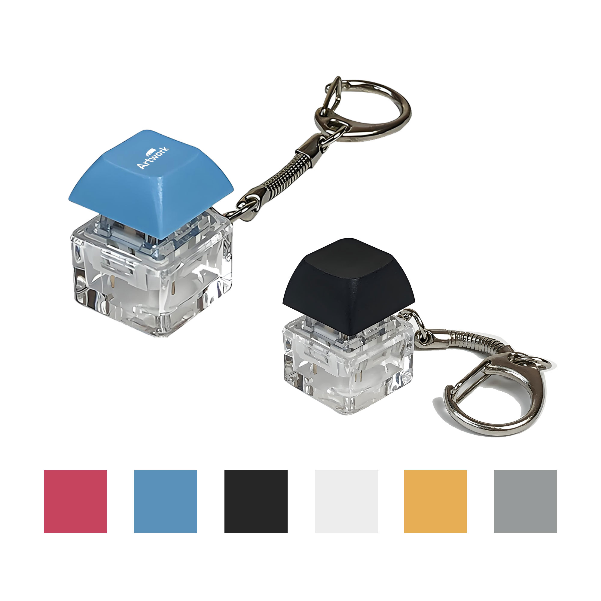 Mini Multi-Color Button Keychain 2