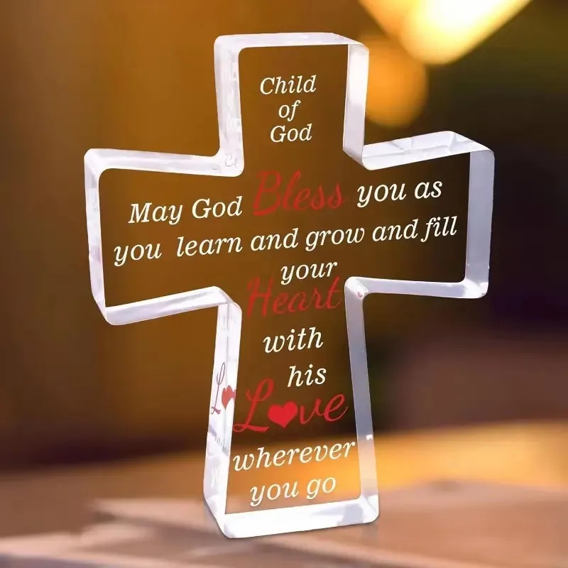 Acrylic Christian Standing Cross 2