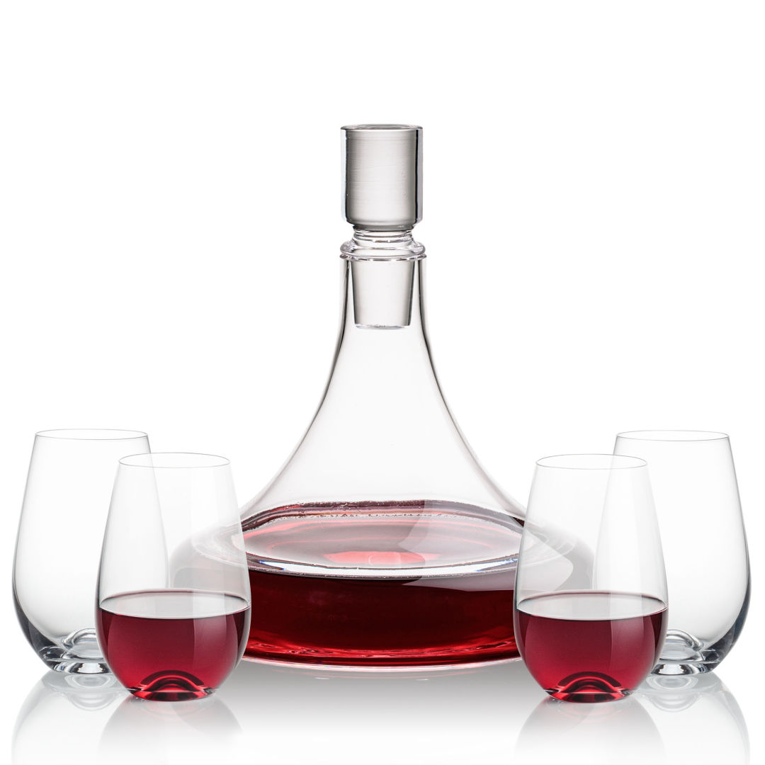 Ashby Decanter & Boston Stemless Wine, custom bottle opener with logo imprint 5