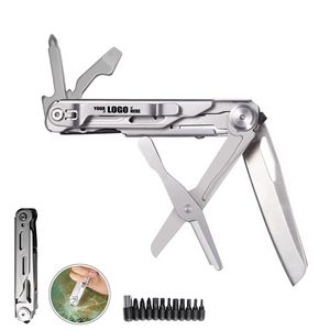 Versatile Multi Knife With Emergency Hammer Screwdriver Bits 16