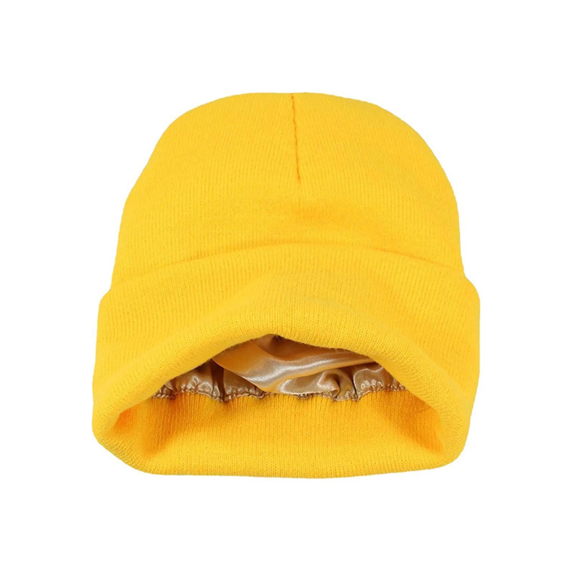 Kinitted Beanie Cap With Satin Lined 12