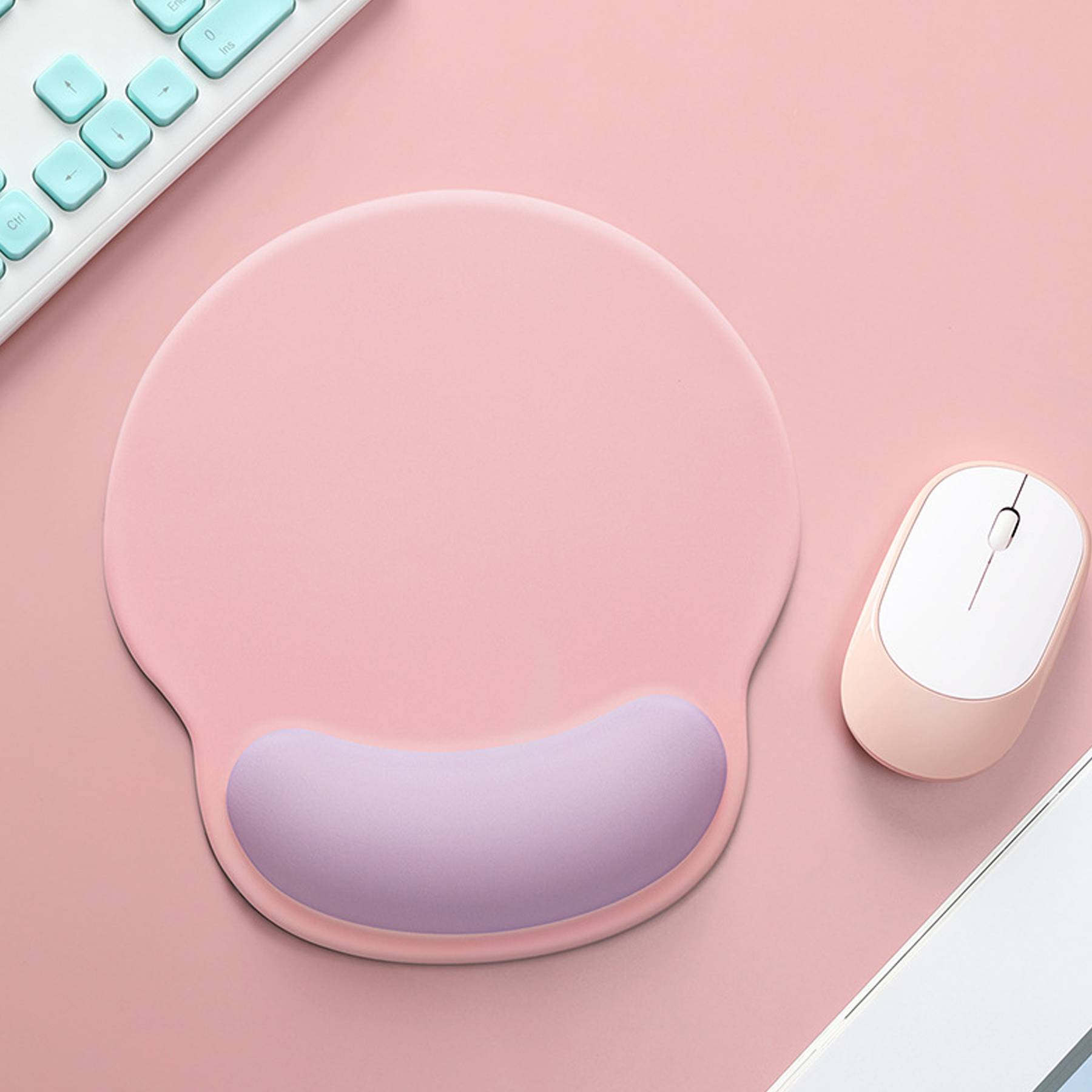 Memory Silica Gel Round Wrist Rest Mouse Pad 3