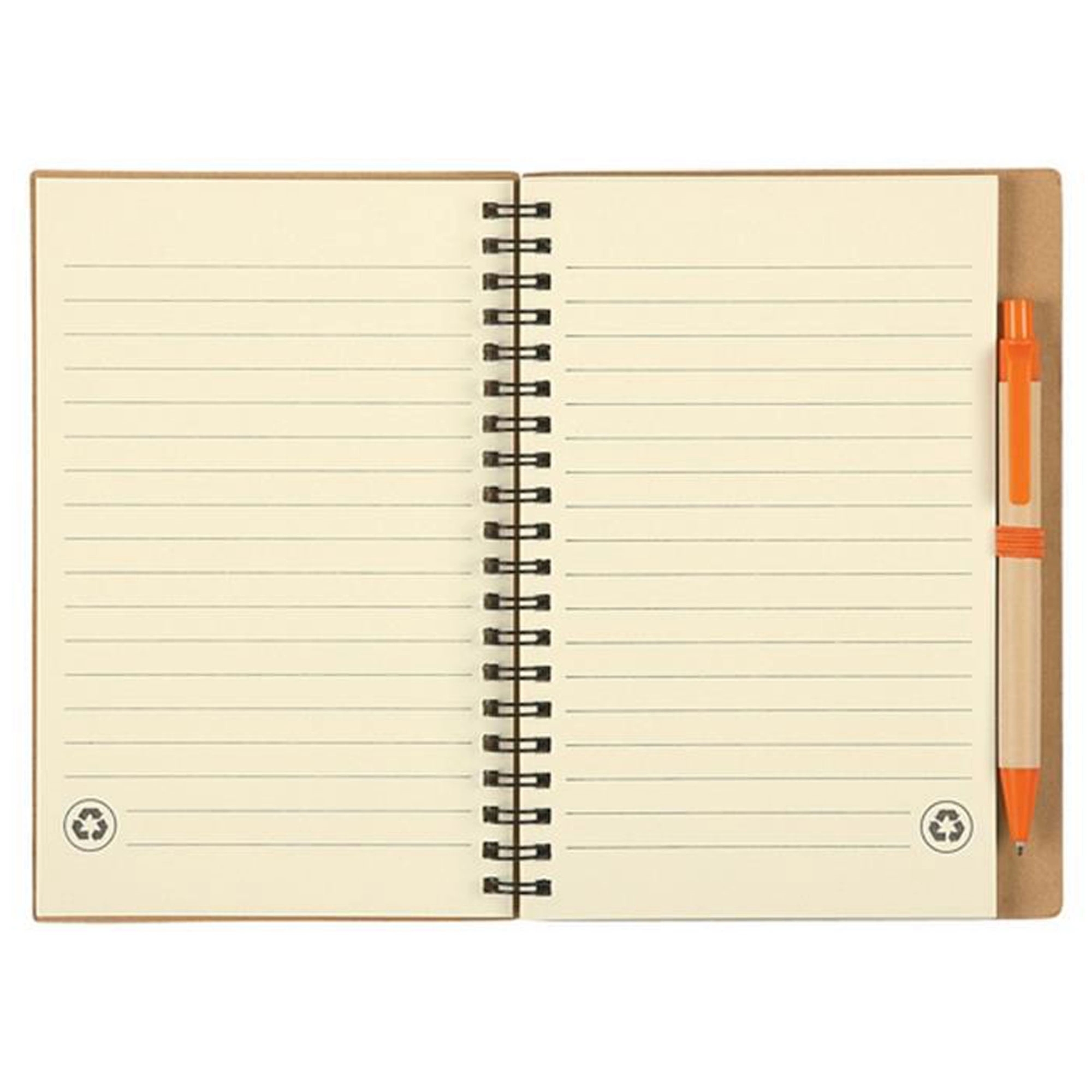 Kraft Paper Cover Lined Spiral Notebook 13
