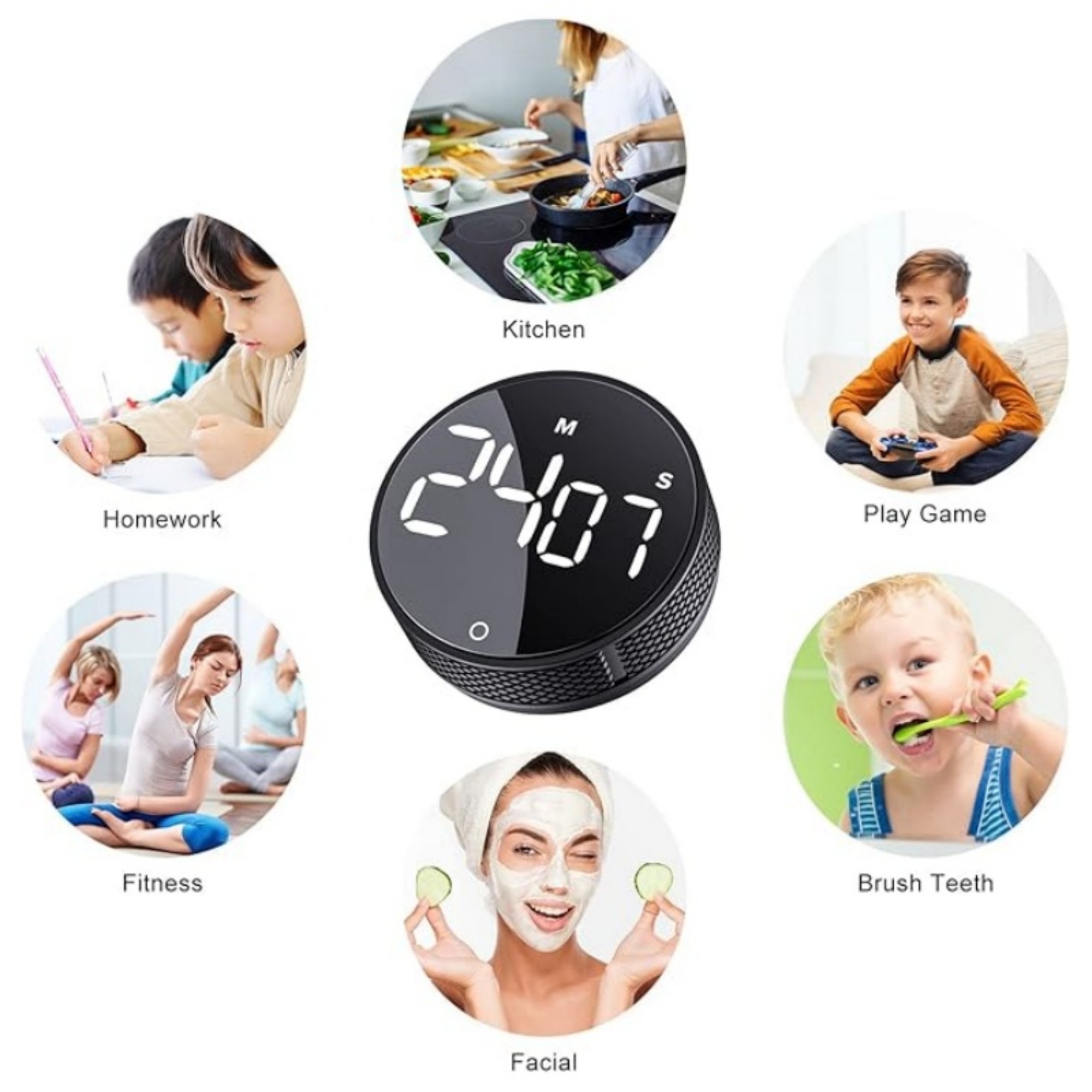 Large LED Display Magnetic Timer 3