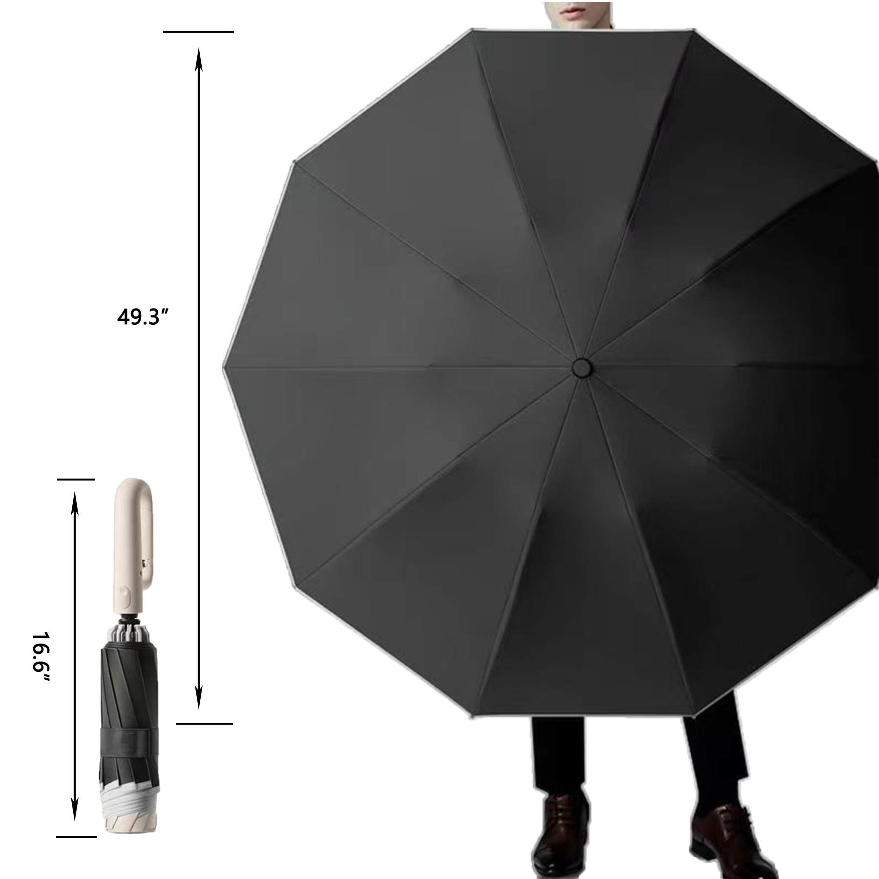 Carabiner Handle Inverted UV Umbrella 3