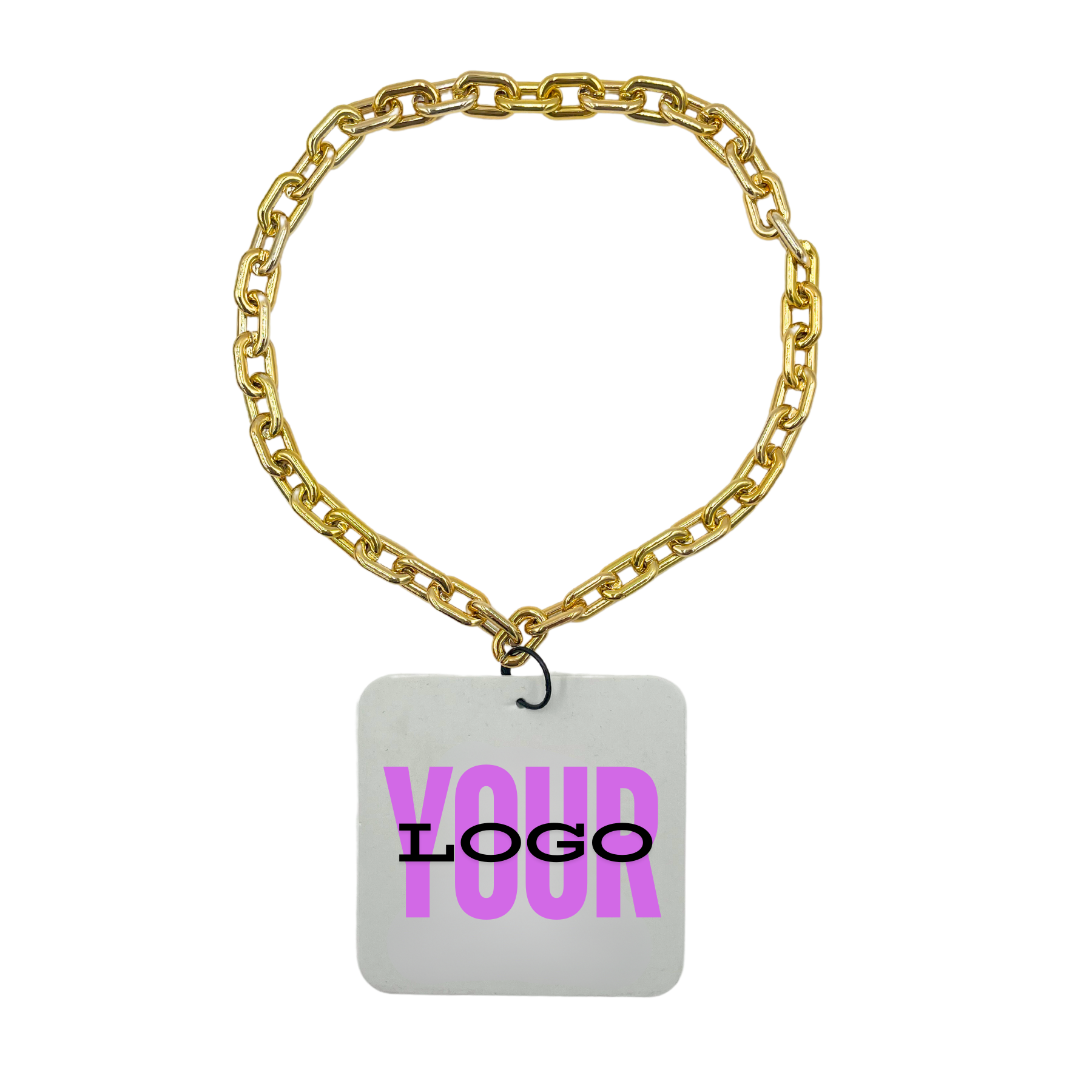 Fan 34" Chain with 8"x8"x0.50" Medal 4