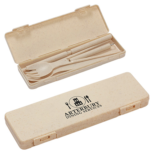 6-in-1 Portable Wheatstraw Tableware Set 10