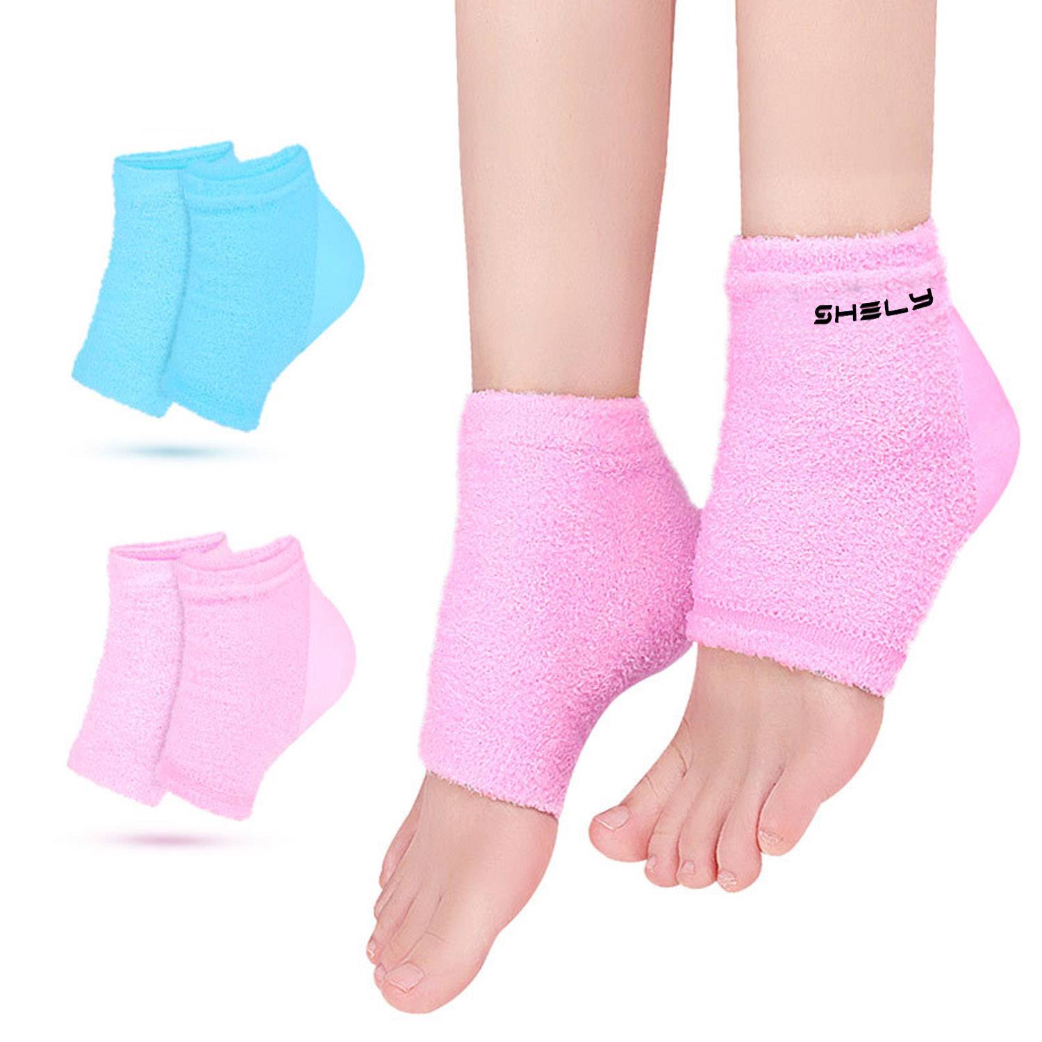 Comfortable Soft Moisturizing Fuzzy Sleep Gel Heel Sock 3