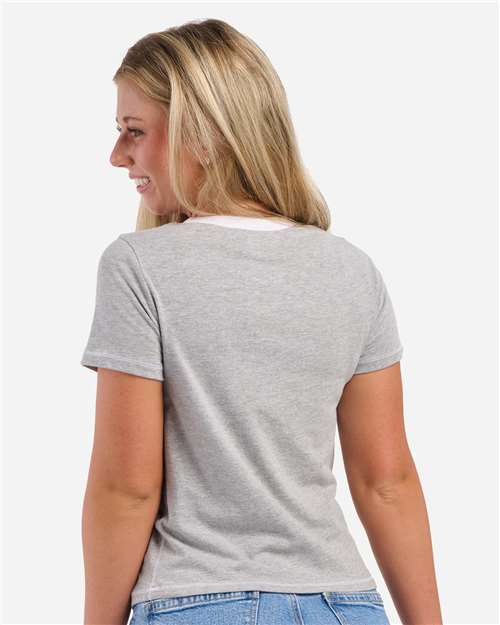 Women's Contrast Stitch Baby Tee - BW2106 9