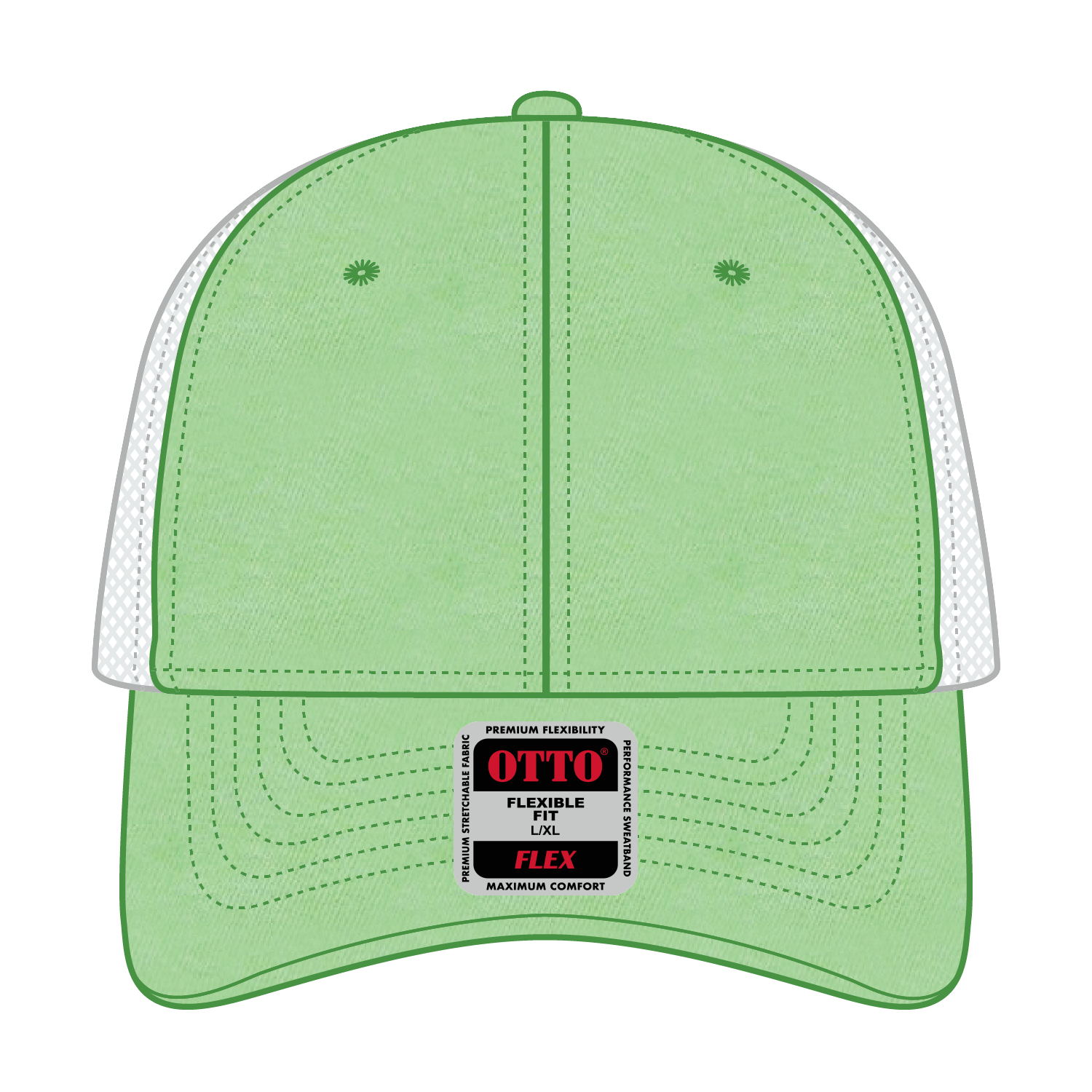 OTTO CAP® OTTO FLEX® Fitted 6 Panel Low Profile Mesh Back Trucker Hat 27