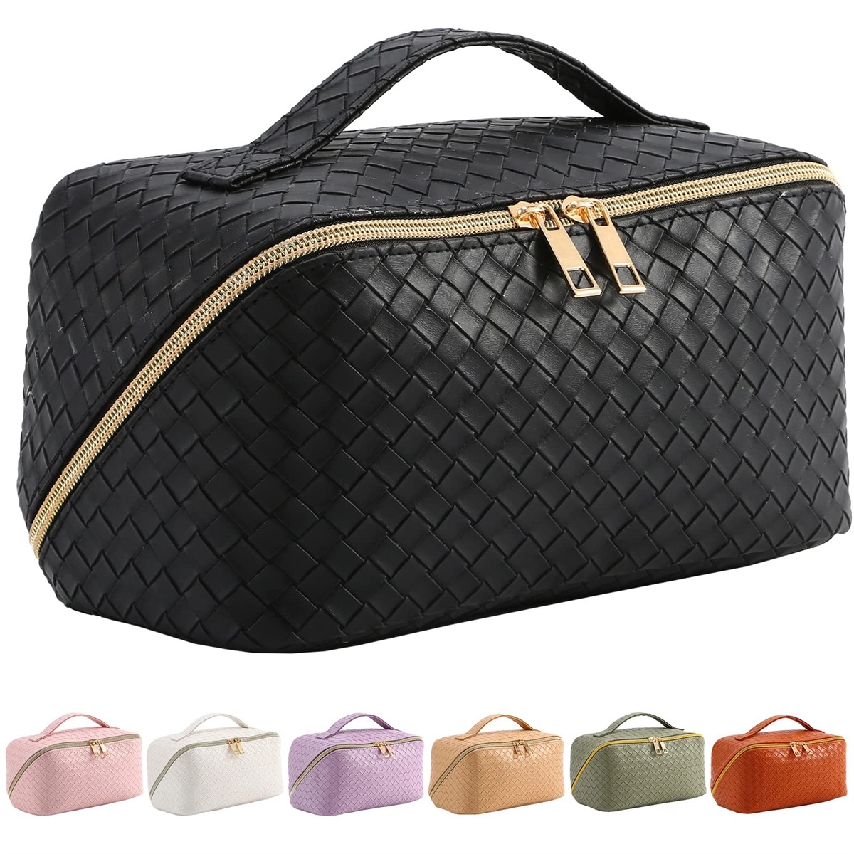 Portable PU Leather Waterproof Cosmetic Bag 3