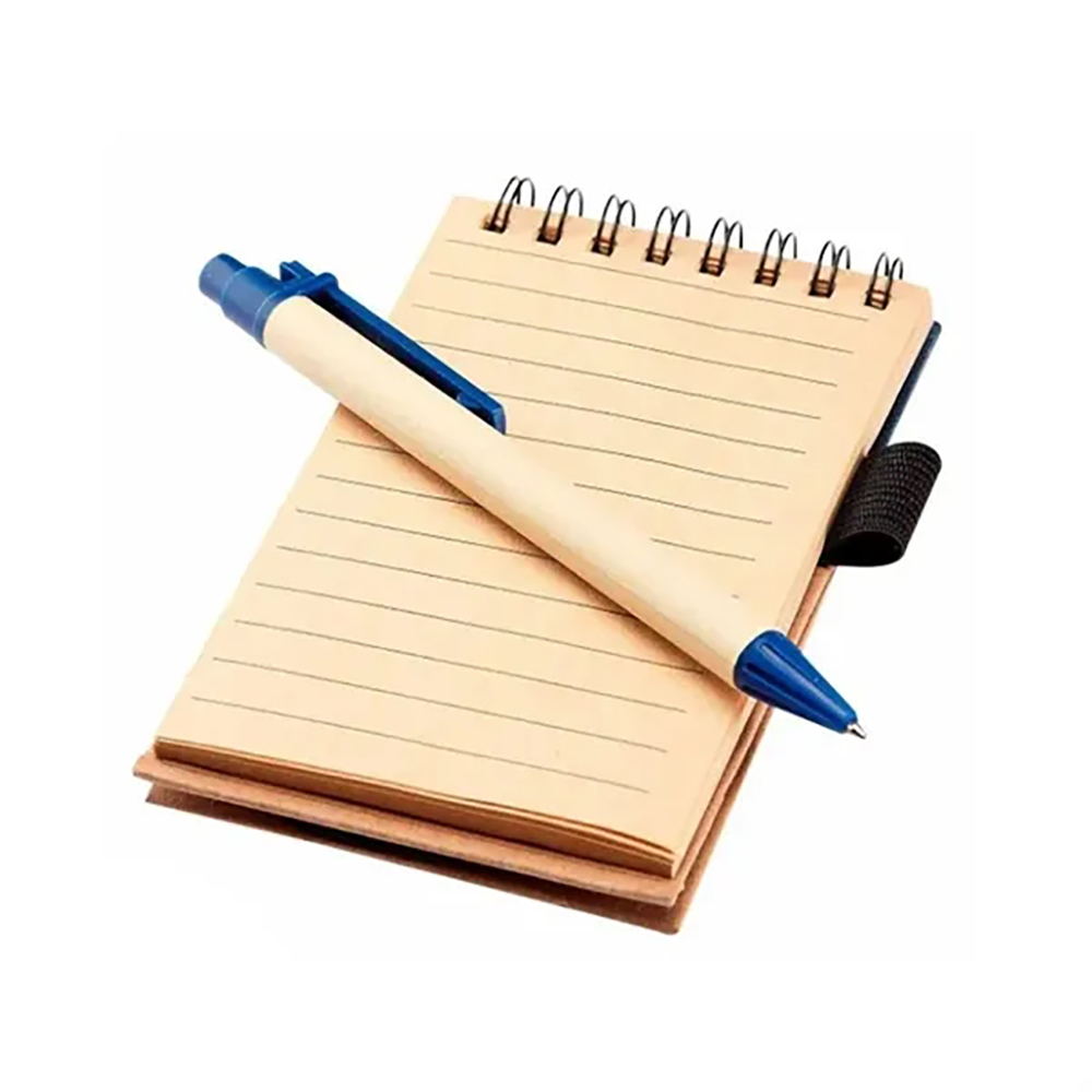 Eco Spiral Notebook with Matching Recycled Pen 2