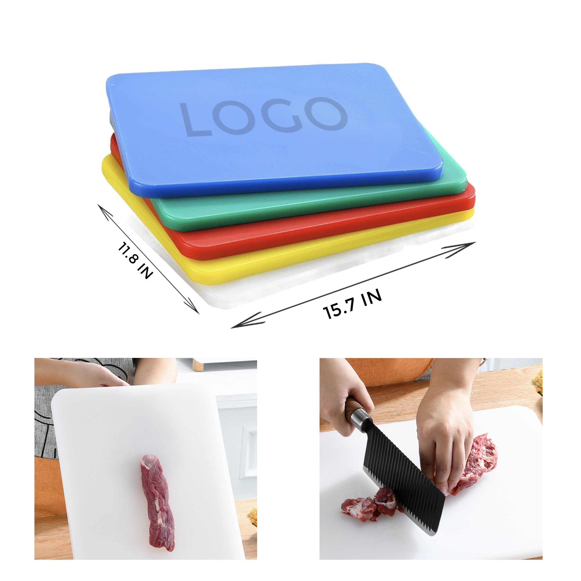 MOQ 10 PCS Convenient Thickened PE Plastic Cutting Board 1