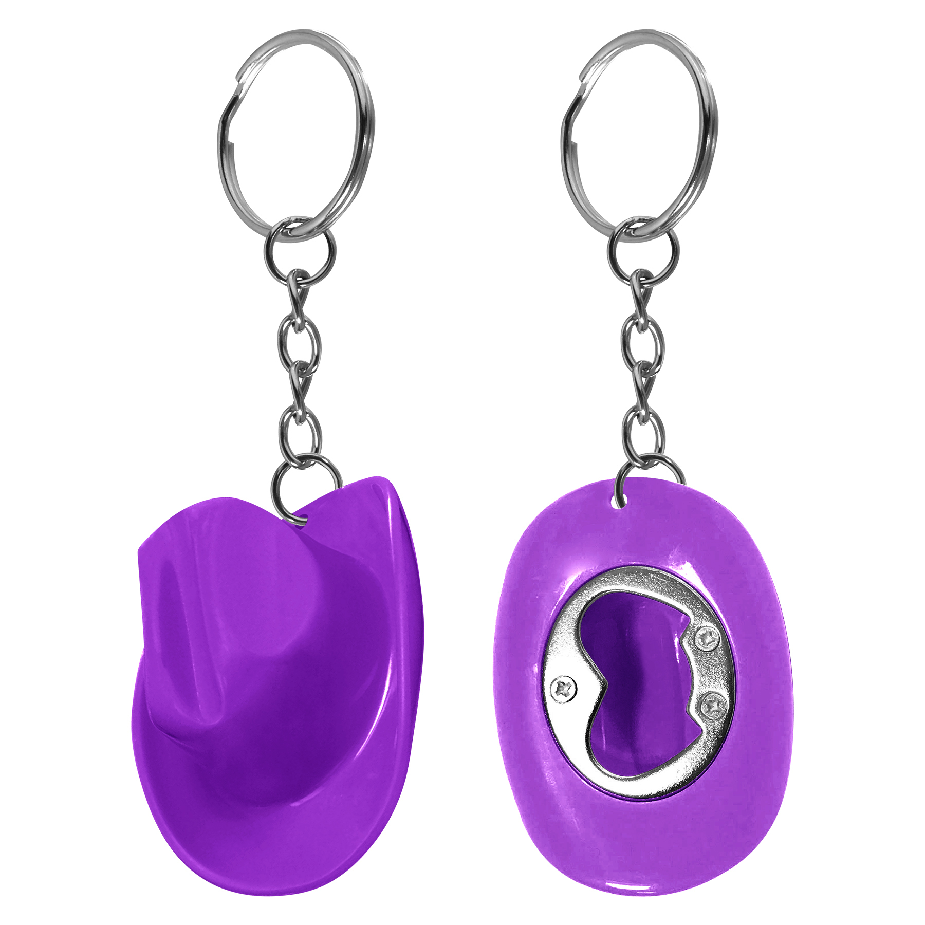 ABS Cowboy Hat Bottle Opener Keychain 7