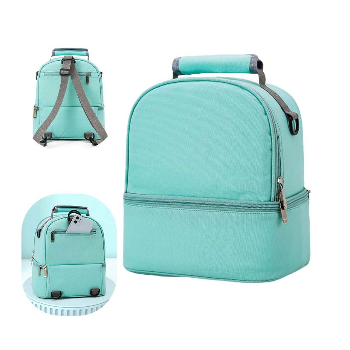 Insulated Breastmilk Cooler Baby Bottle Bag with Strap 1