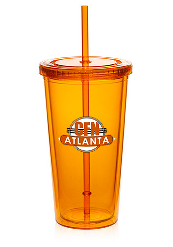 20 oz. Double Wall Acrylic Tumblers With Straws 4