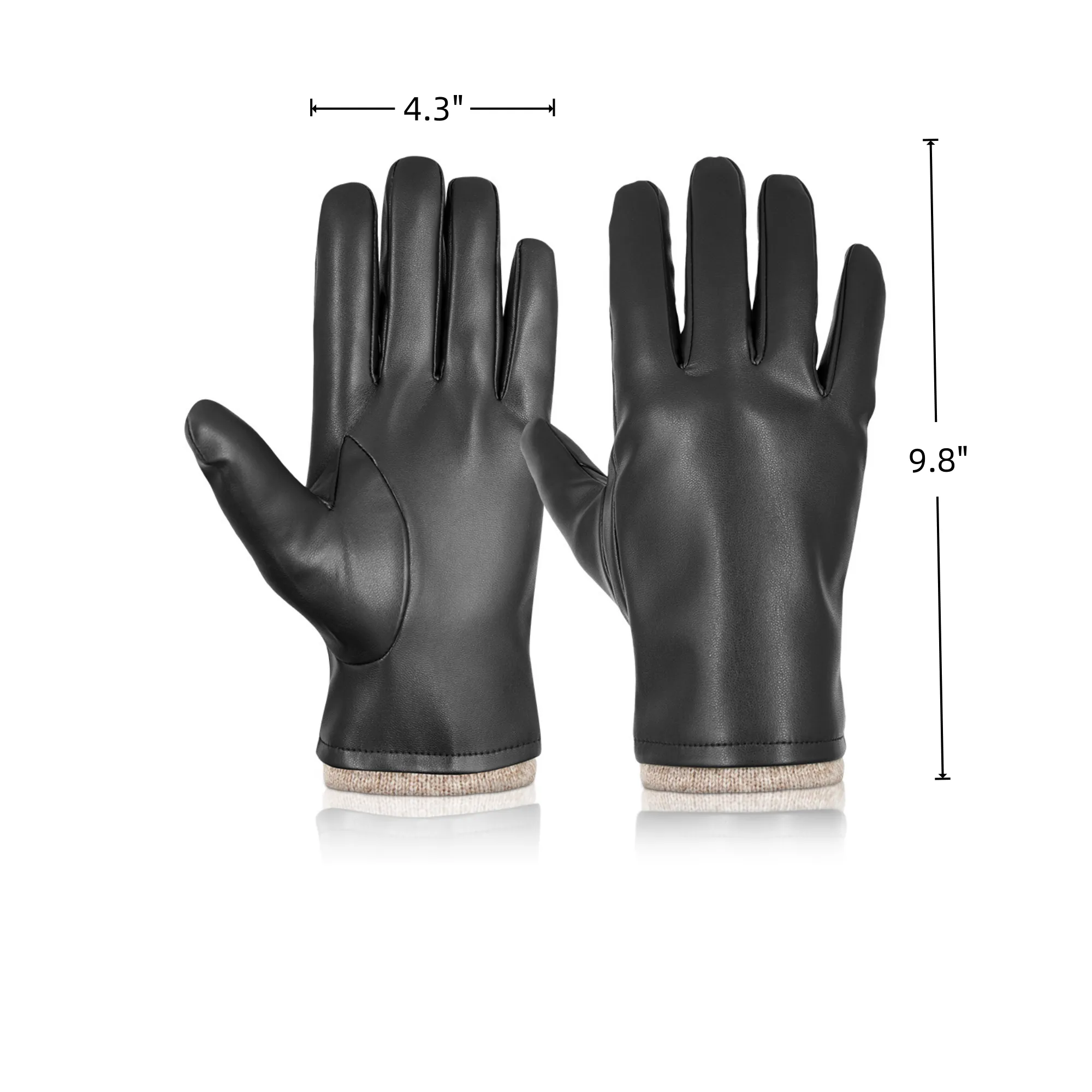 Windproof Warm PU Leather Touchscreen Gloves 3