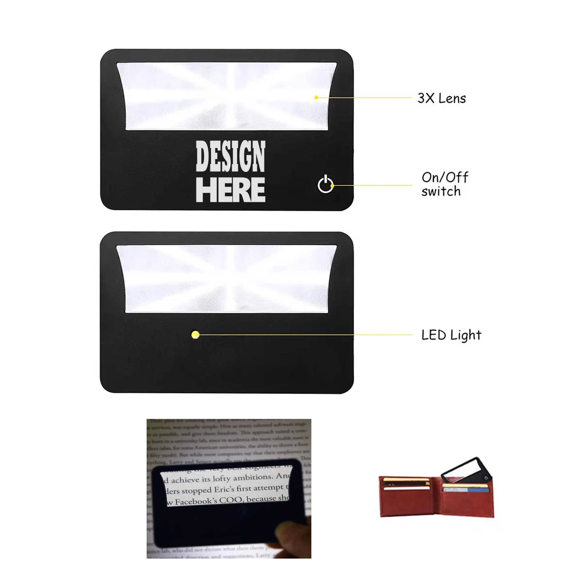 Credit Card LED Magnifying Glass Bookmark 2