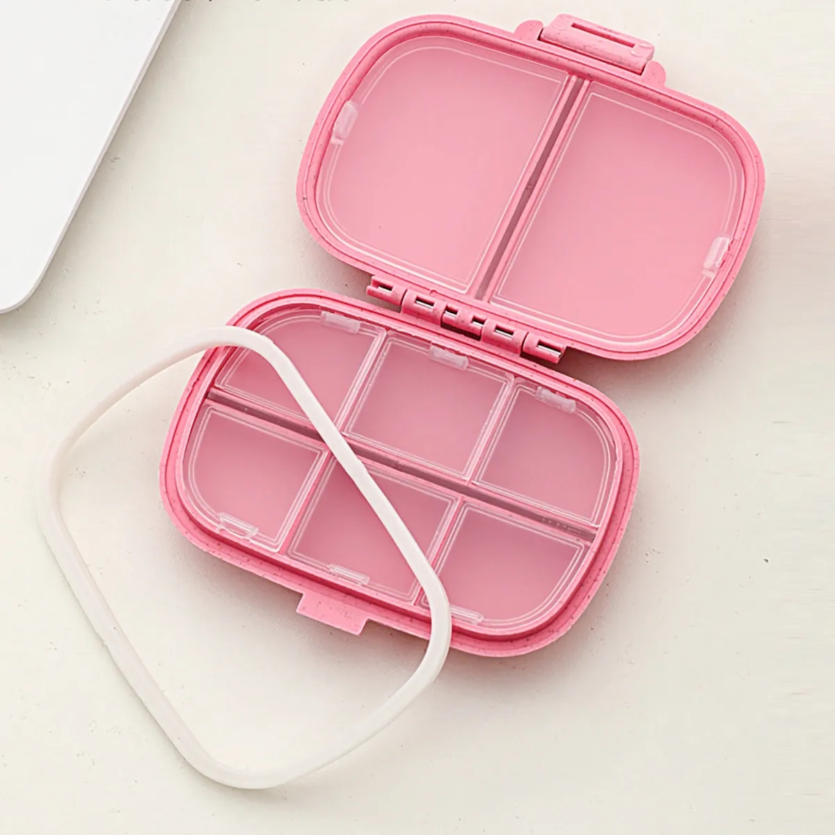 Portable Pocket Wheat Straw Shell Pill Storage Cases Box 3