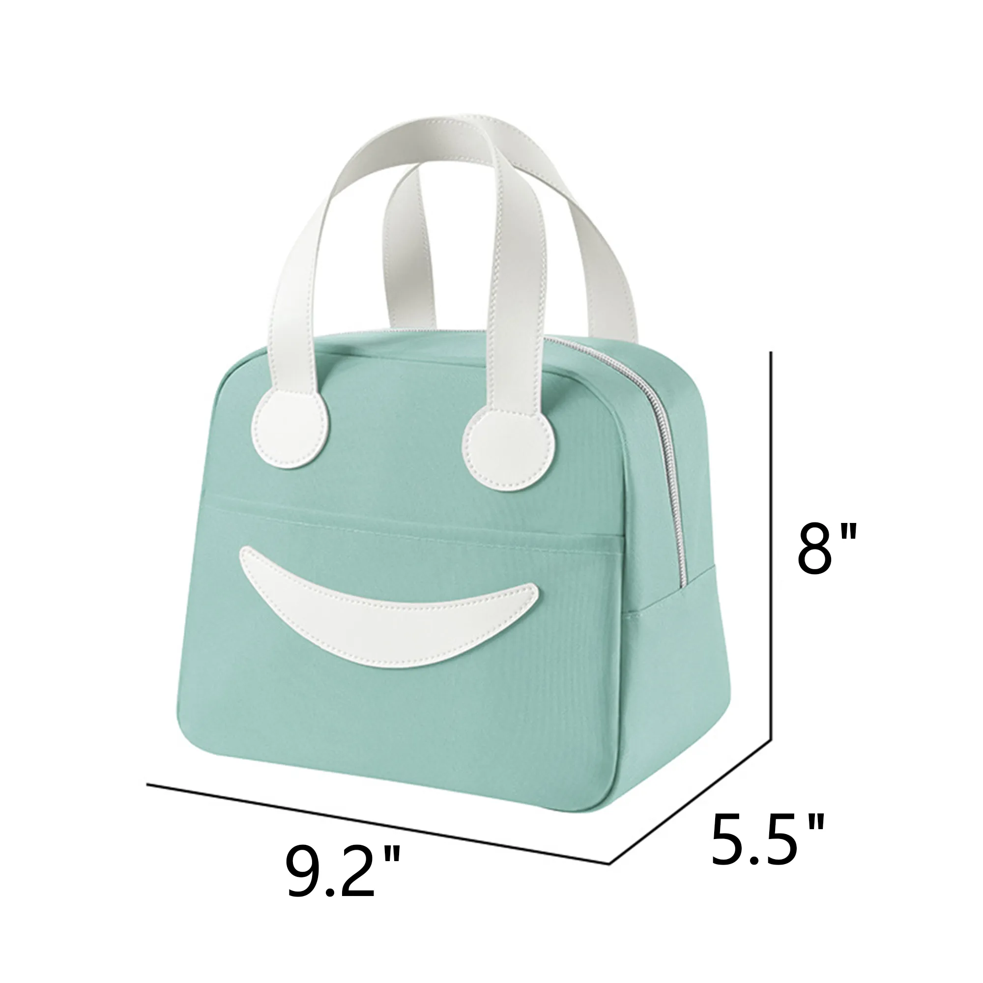 Smiley Face Oxford Cloth Insulated Tote Bag 4