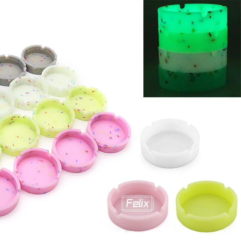 Luminous Silicone Ashtray Round 2