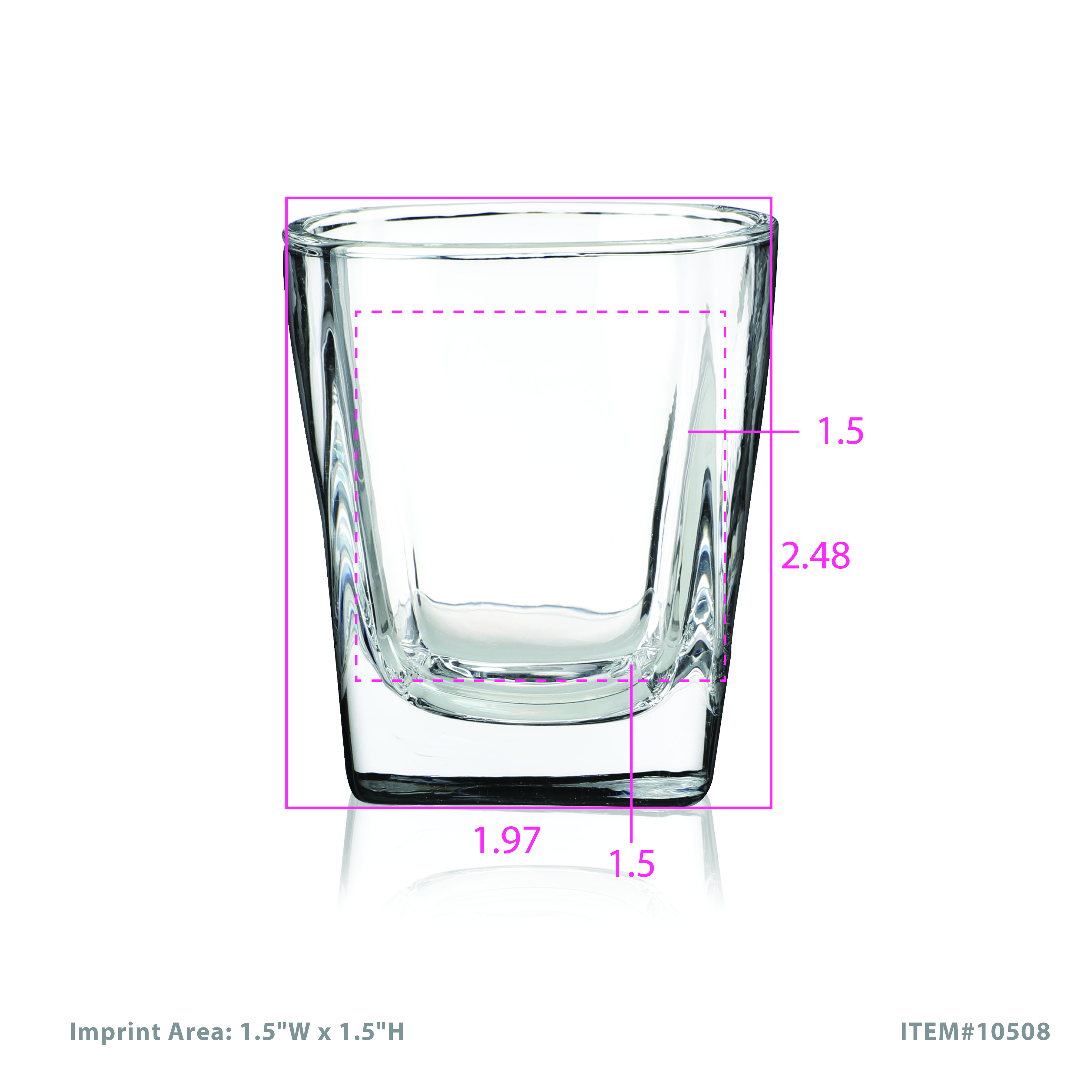 True® Square Shot Glass, set of 4 2