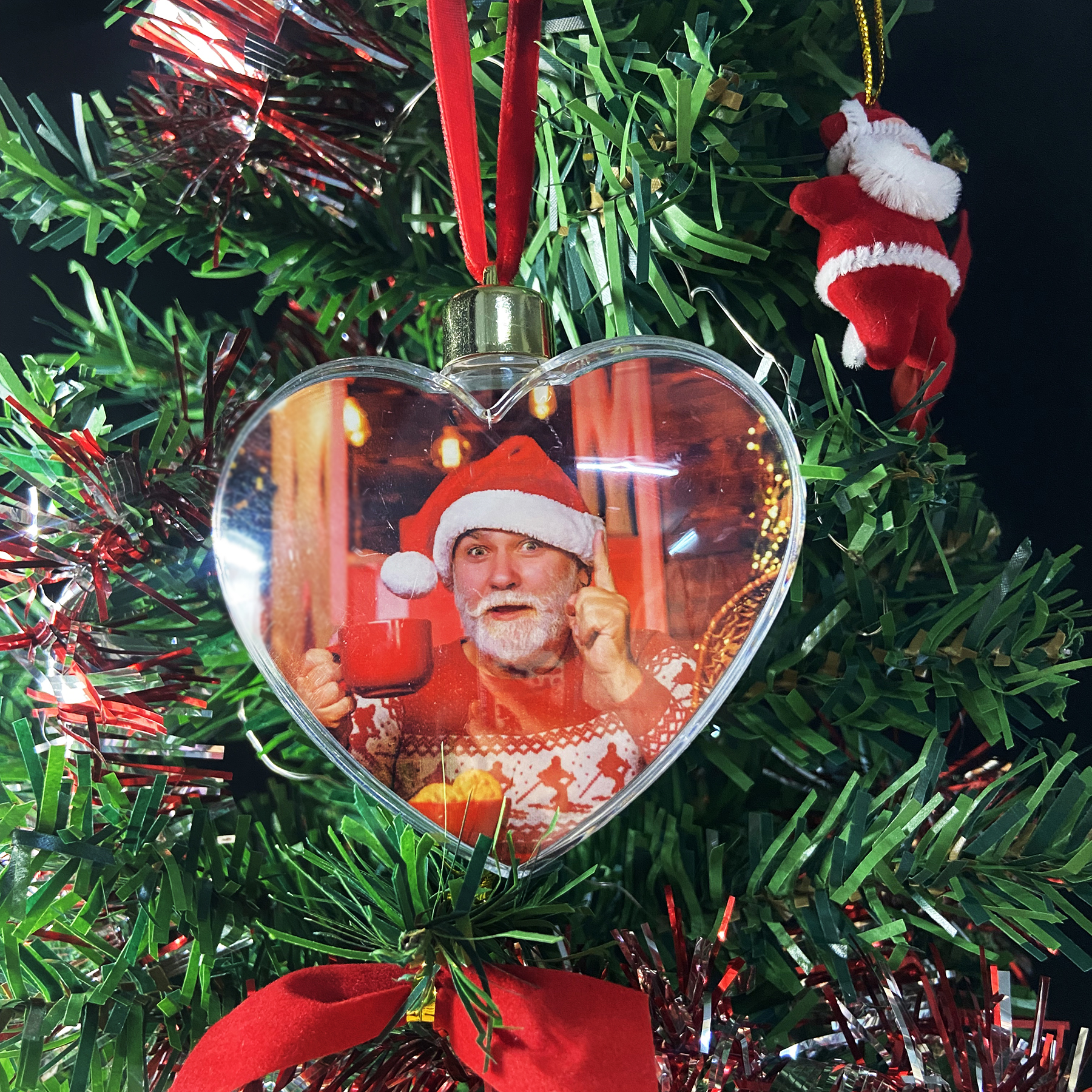 MDF Full Color Clear Heart Ornament 8