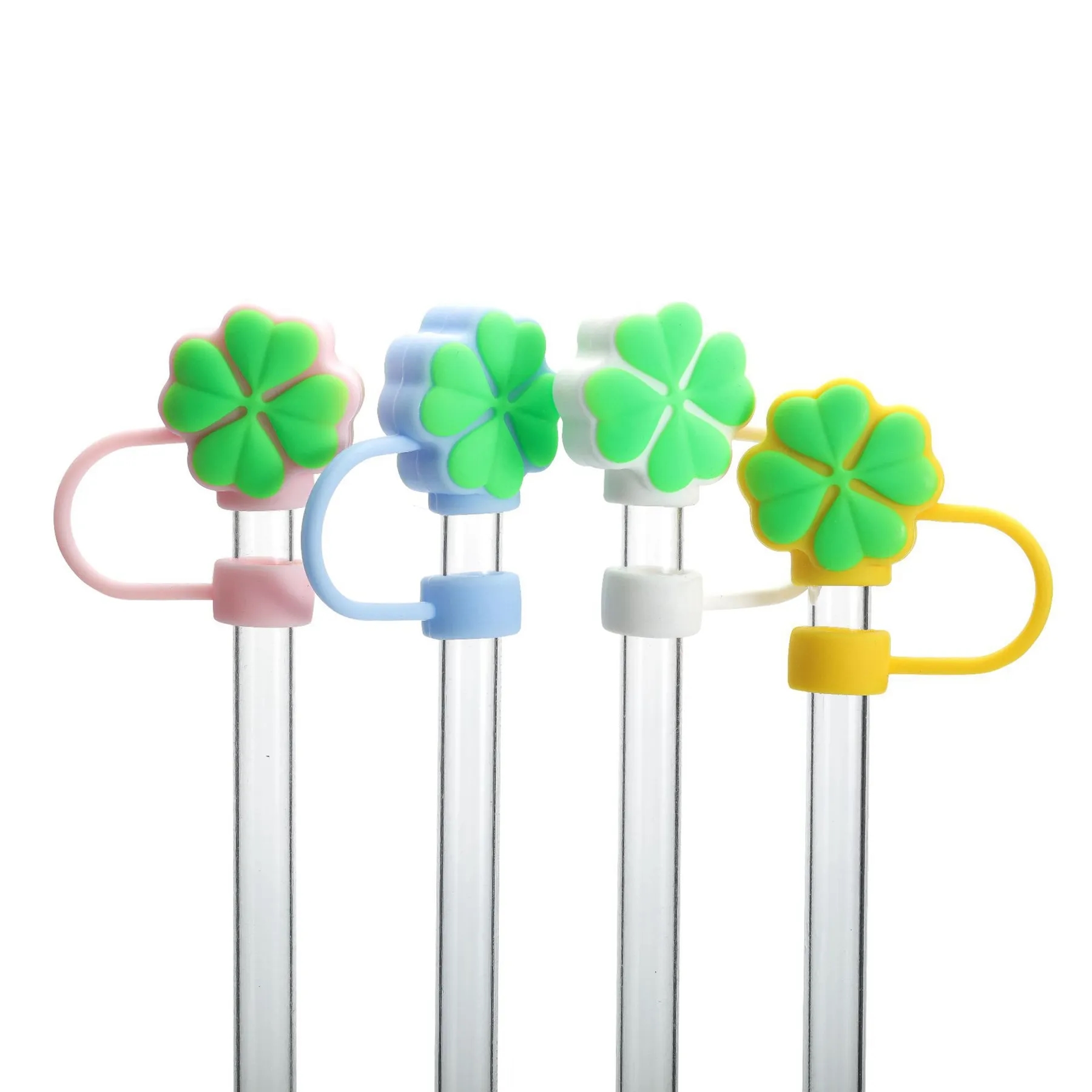 Clover Shaped 3D Silicone Straw Tips Cover 2