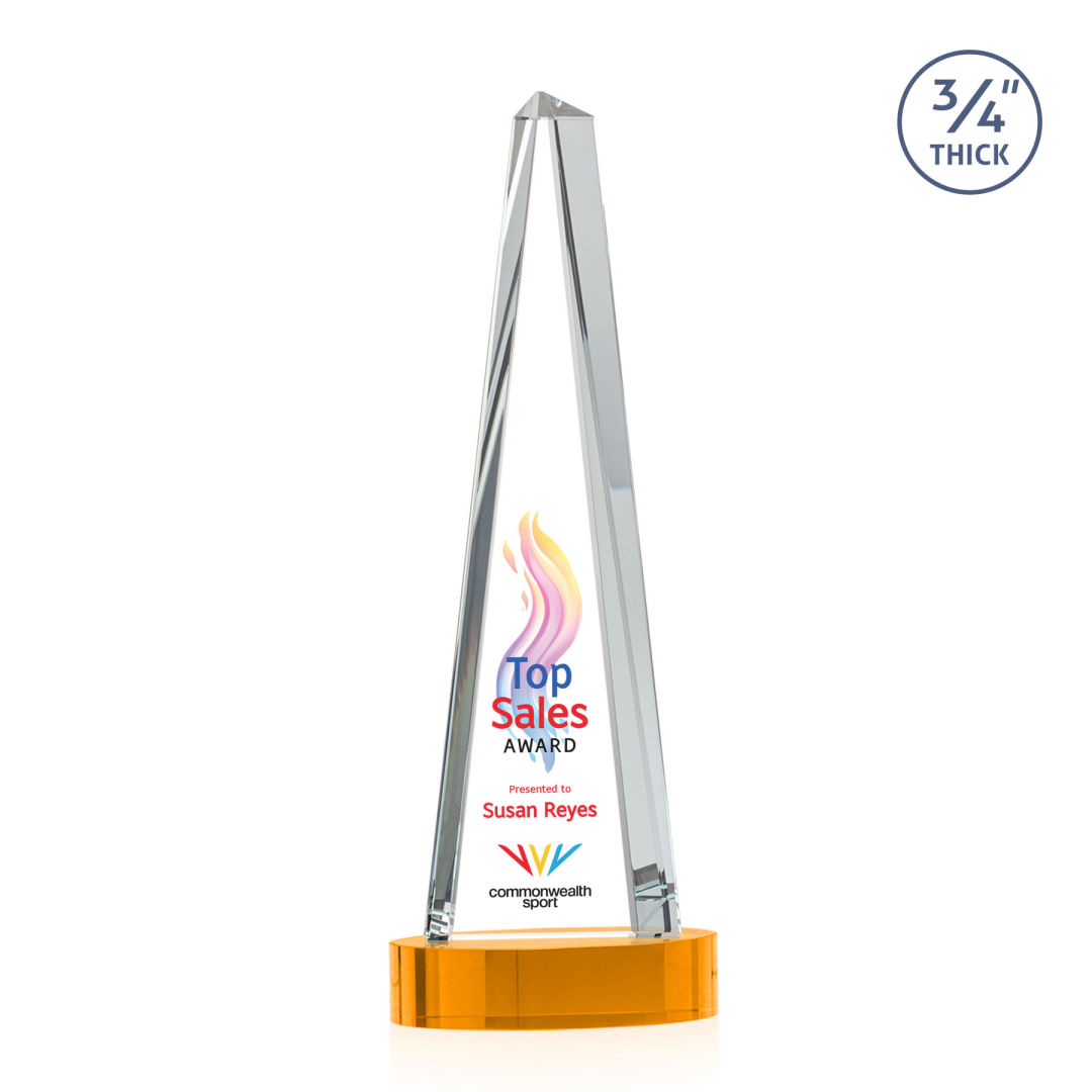 Majestic Tower VividPrint™ Award on Alberton Base - Amber 7