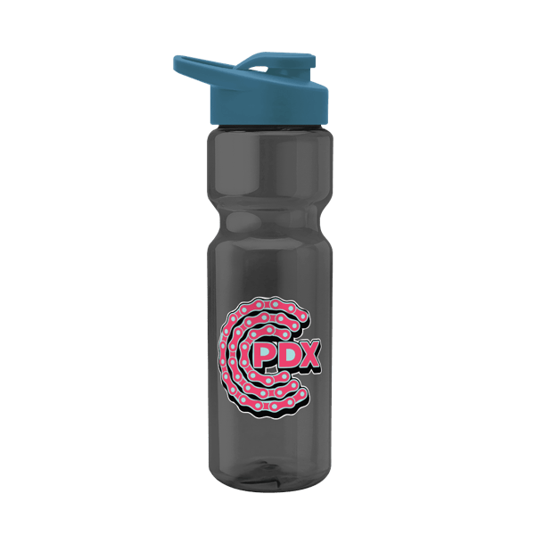 Blazer 28oz Transparent Bike Bottle w/Drink-thru Lid 18