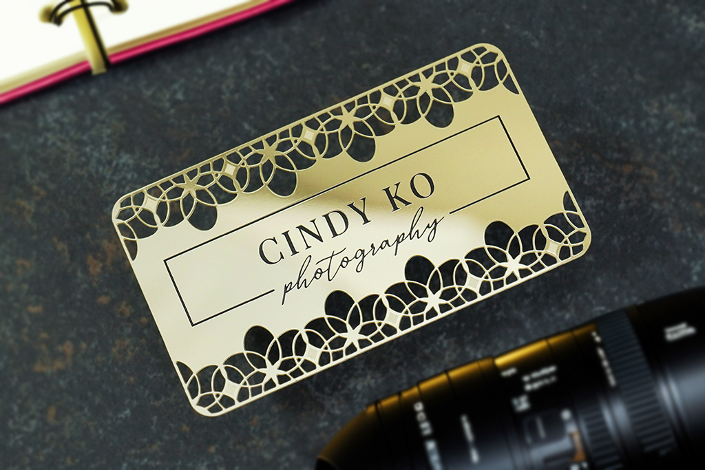 Brass Finish Business Cards 30