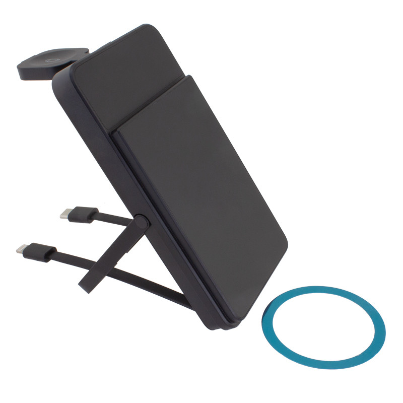 3-in-1 Mag-N-Kick™ Power Bank with Fast Watch Charger 15