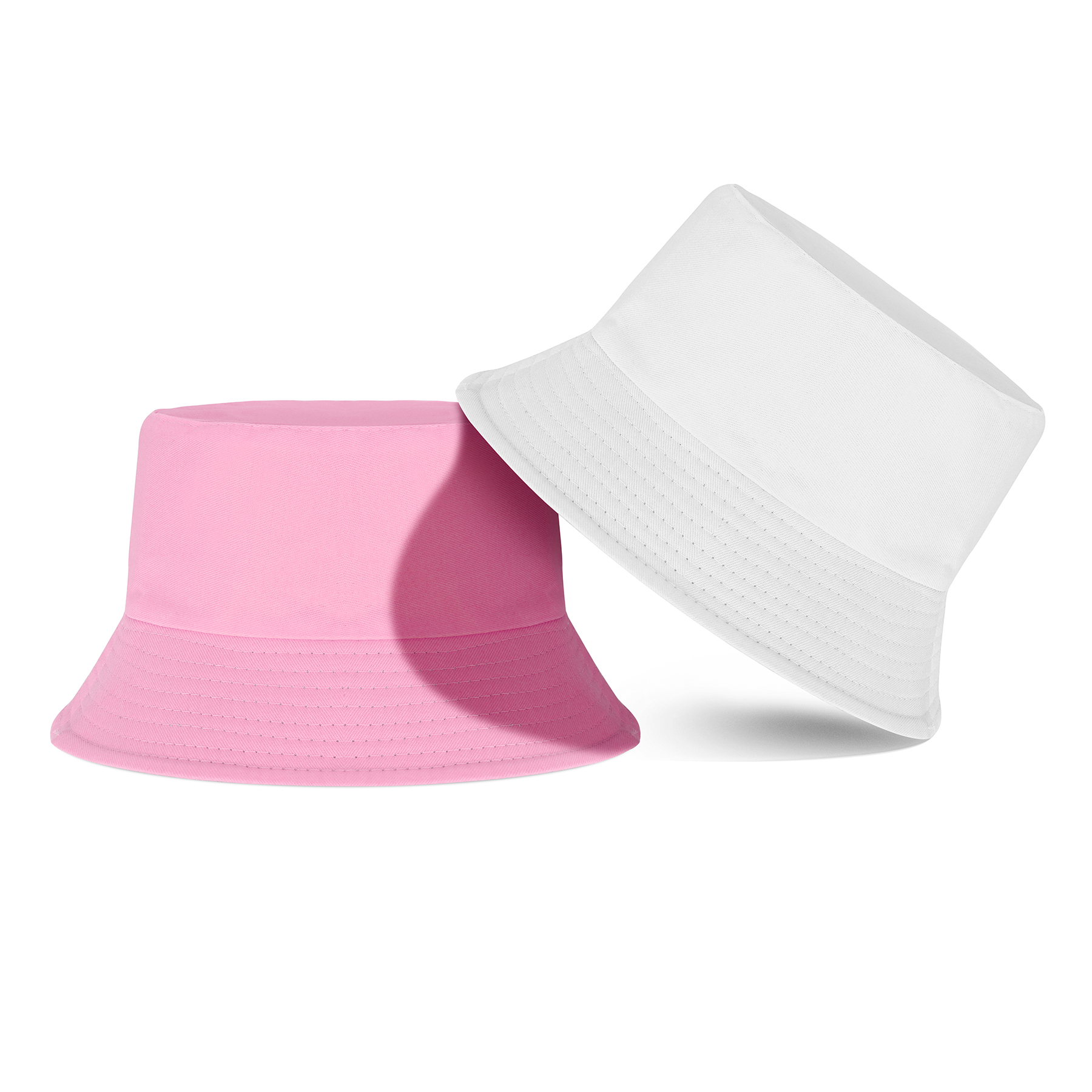 Reversible Dual-Material Cotton And Polyester Bucket Hat, custom hat with logo imprint 11