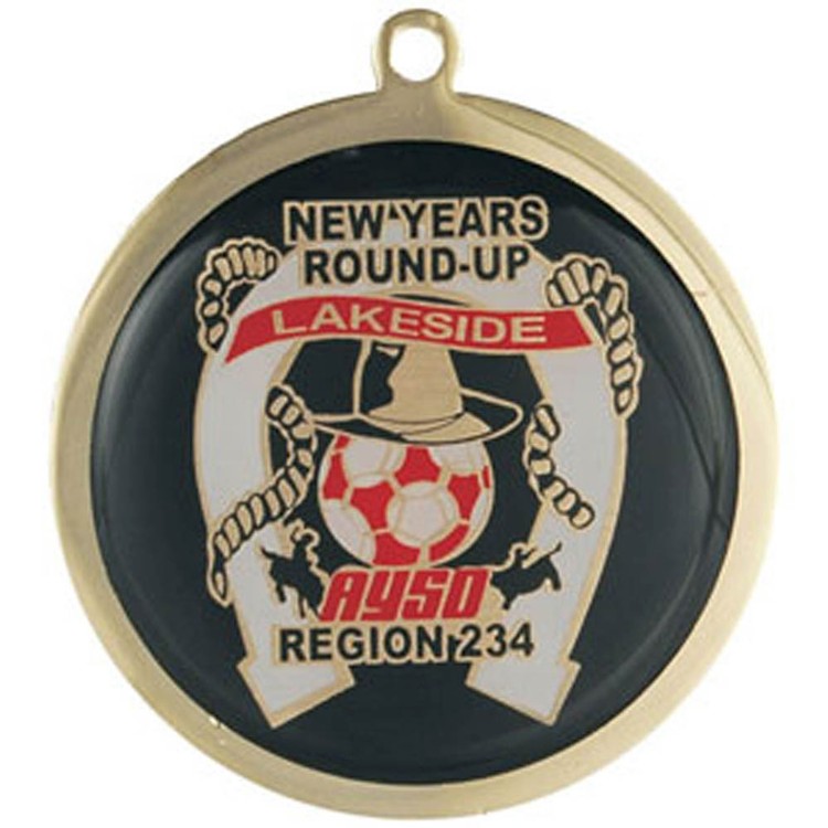 Express Vibraprint™ Brass Insert Medal in Gold (2-1/4")