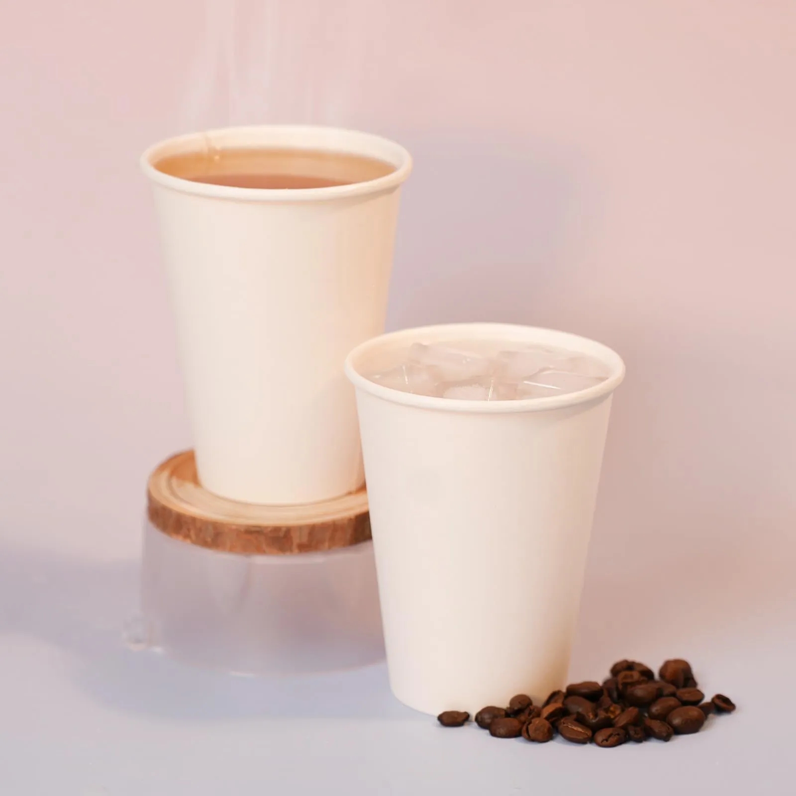 Disposable White Paper Cups for Events Catering Beverages 10
