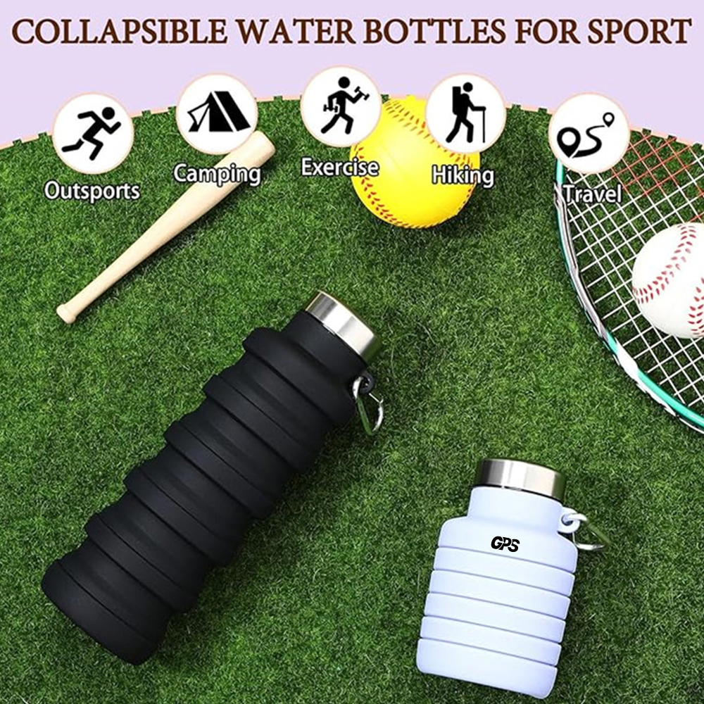 500ml Collapsible Silicone Bottle With Carabiner 2