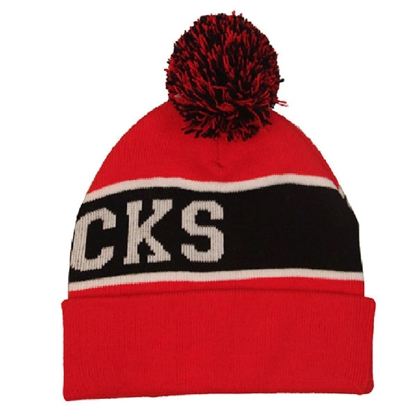 Custom Knitted Pom Jacquard Beanie 2