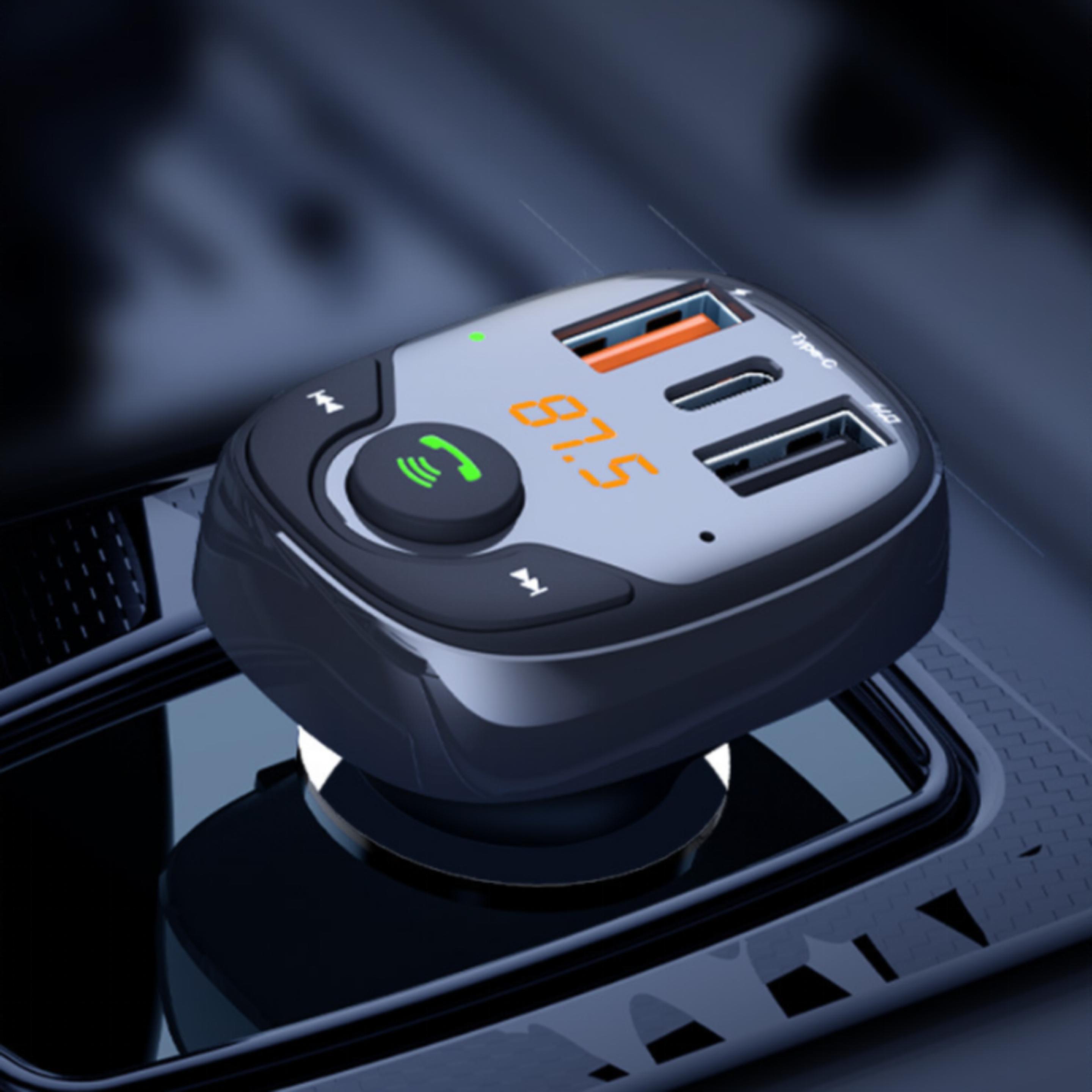 Multifunctional car charger with 5.0 Bluetooth music player 4