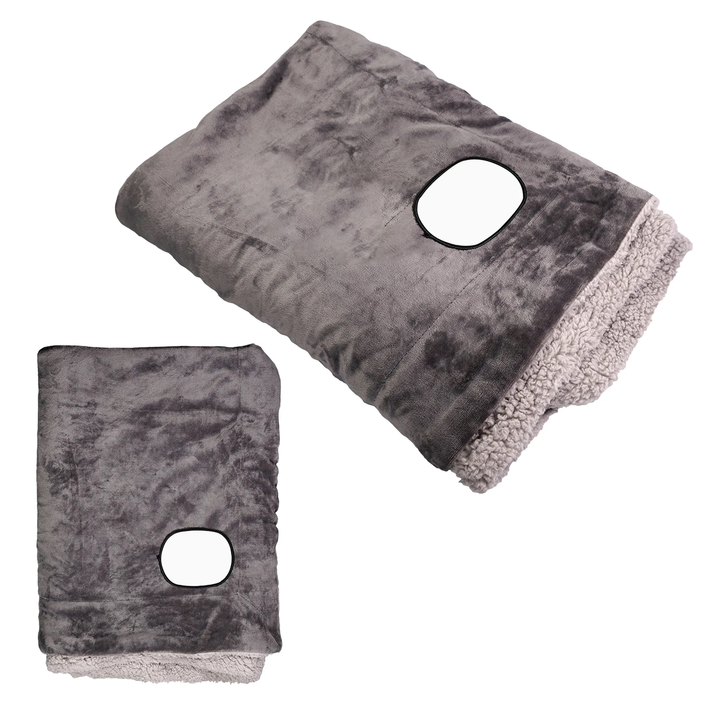 Sherpa Fleece Embroidered Emblem Blanket 9