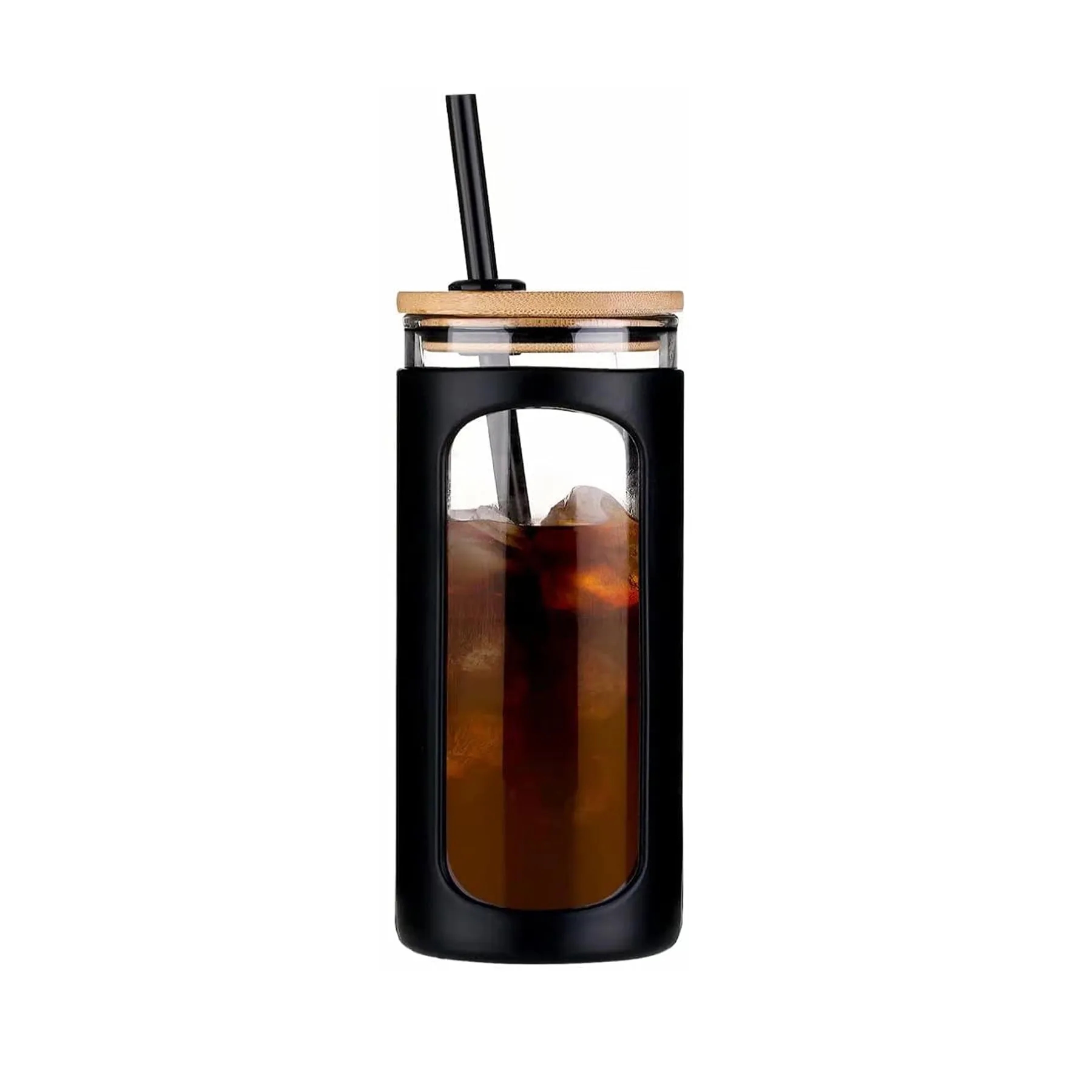 20oz Glass Water Bottle with Straw 6