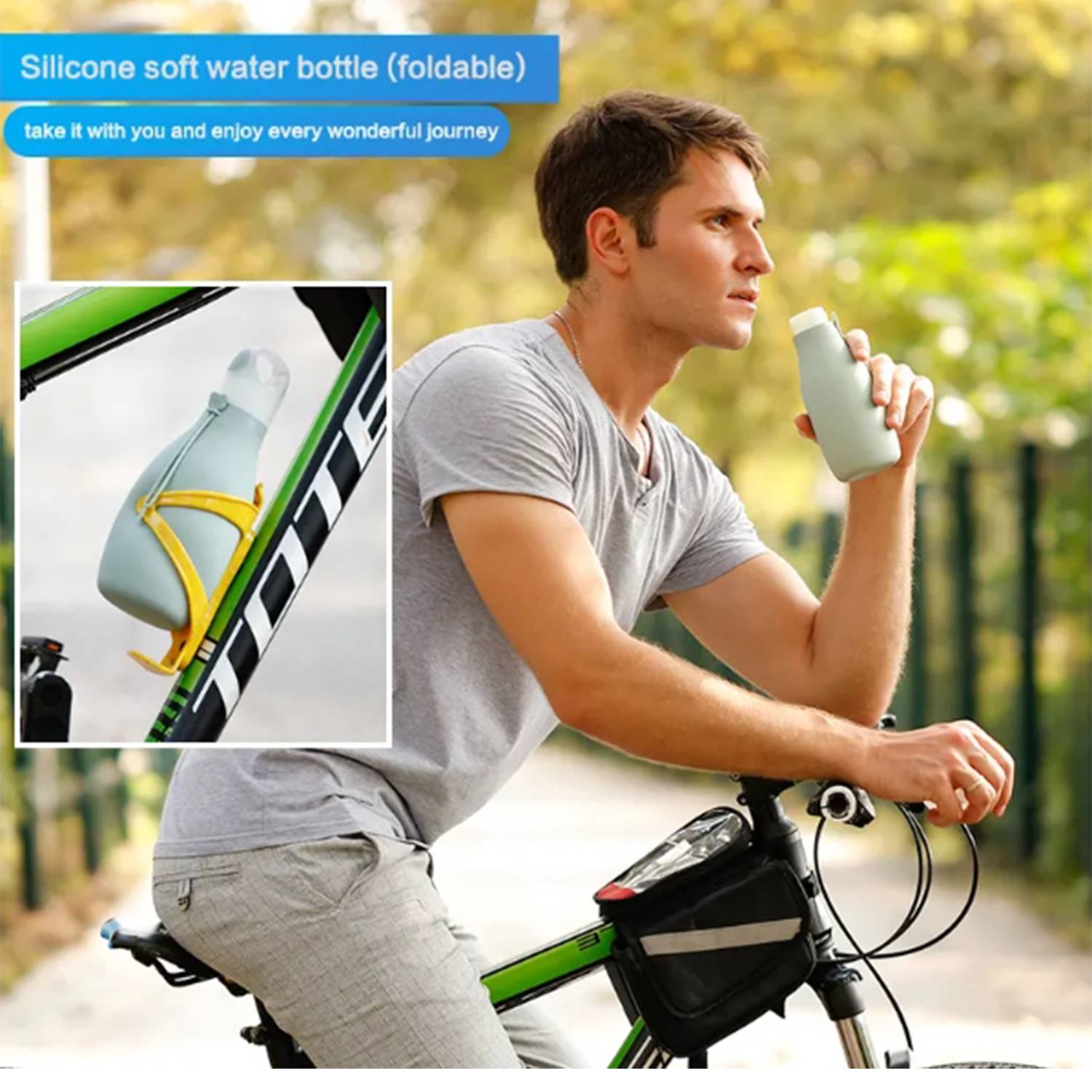 170z Foldable Water Bottle W/ Lid 8