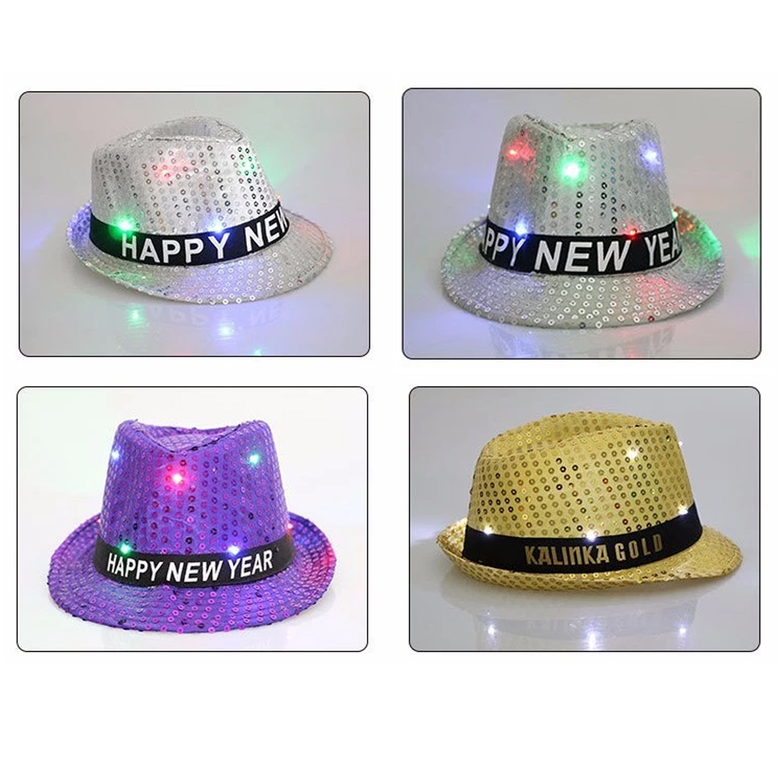 LED Luminous Sequin Jazz Hat 4