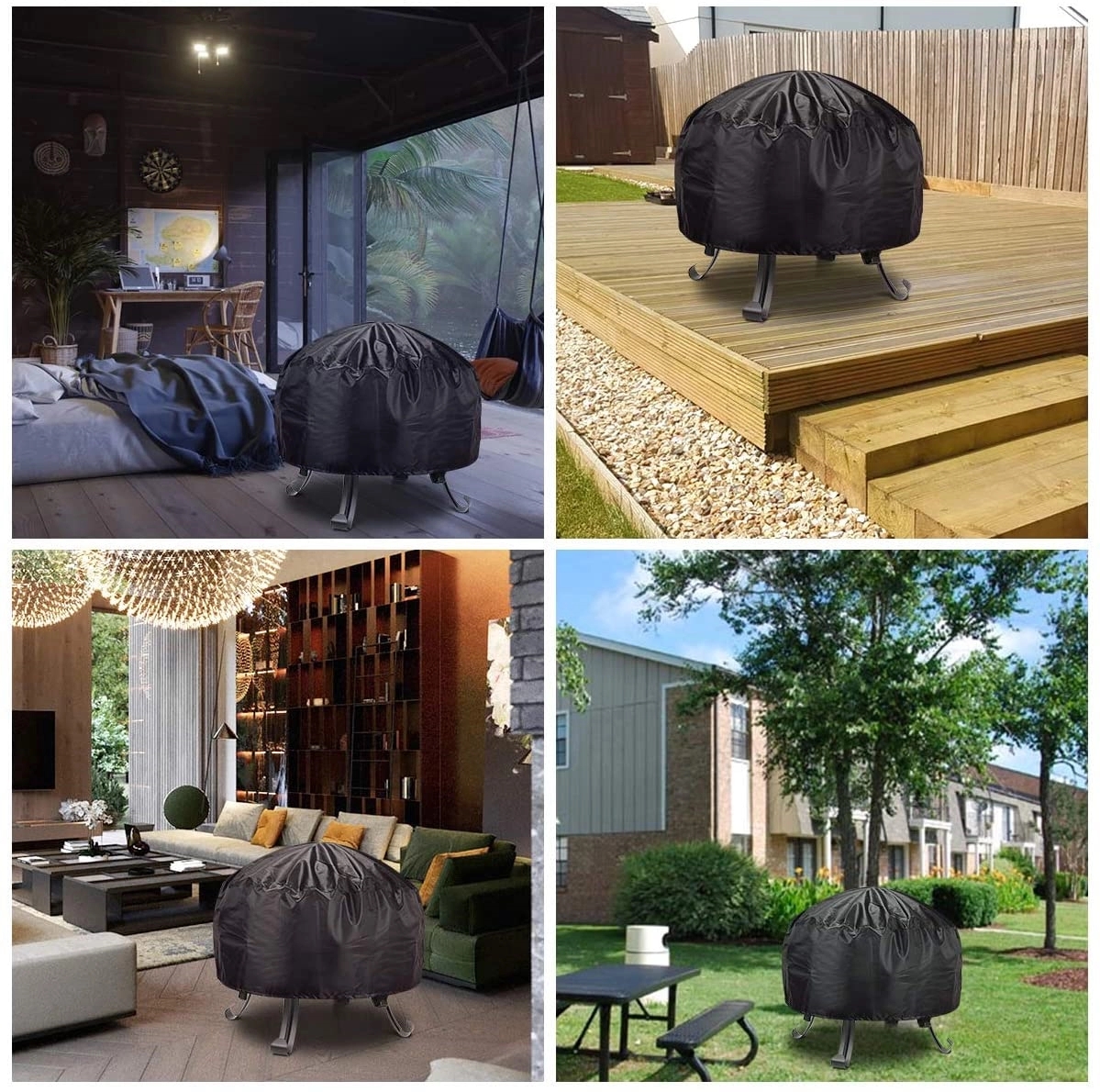 Dustproof And Waterproof Cover For Outdoor Fire Pit Furnace 3